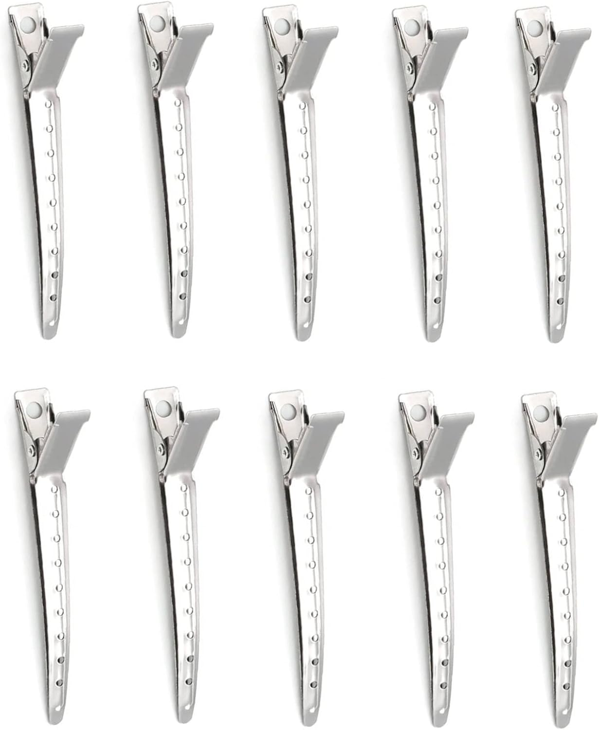 Entebill Women'S Hair Clips, 3.5 Inches, Metal Hair Clips, Hairdressing Supplies, Hair Clips, Curls Fixing with Holes, Alligator Curl Hair Clips for Hair Extensions (24 Pieces)