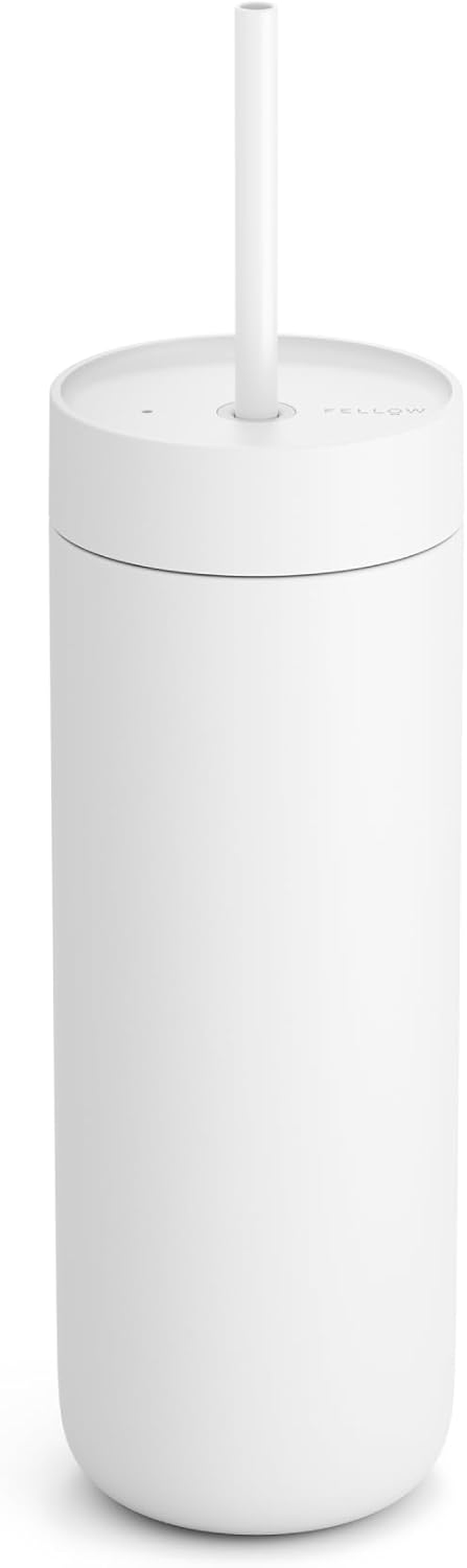 Fellow 20 Oz Carter Cold Water Bottle for Water, Iced Tea, Coffee, Smoothies, Iced Coffee & More - Stainless Steel Vacuum-Insulated Iced Coffee Tumbler with Spill Resistant Lid and Straw - Smoke Green