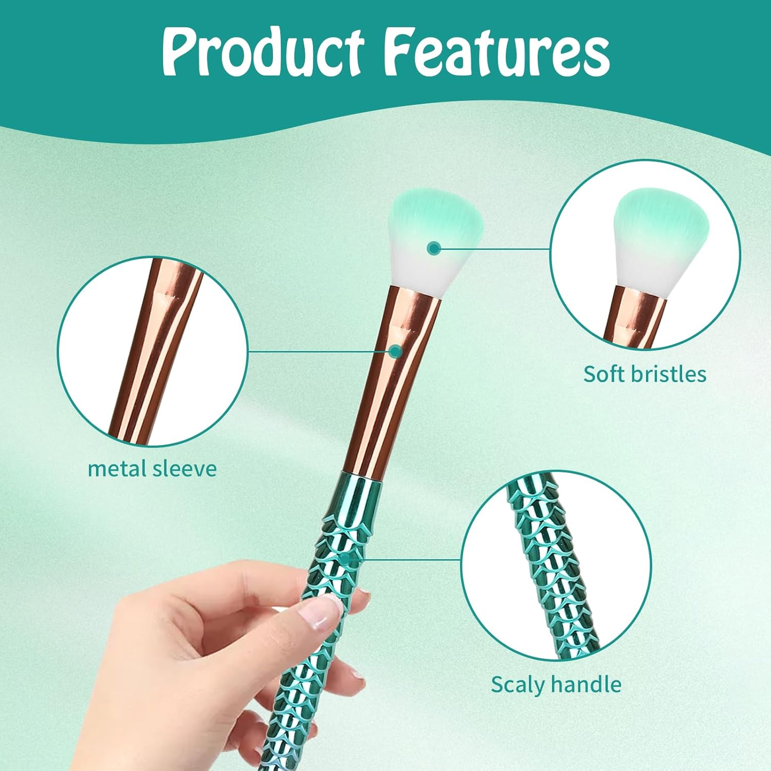 Makeup Brush Set 11Pcs Eye Makeup Brushes, Eyeshadow Concealer Eyeliner Brow Blending Brush Tool image number 1