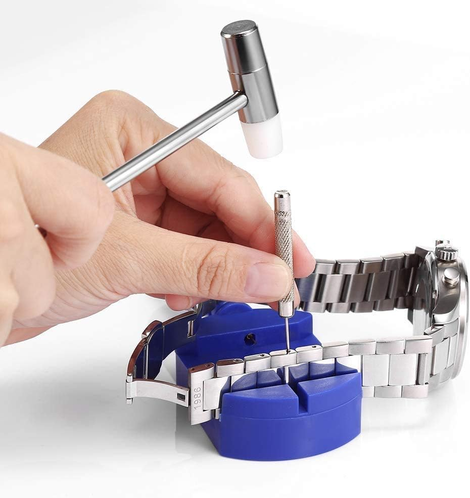 Luxerlife Watches Repair Tool Kit, Professional 147 in 1 Watch Case Opener Repair Tools Watch Spring Pin Bars Watch Band Buckle Remover Battery Replacement Kit image number 5