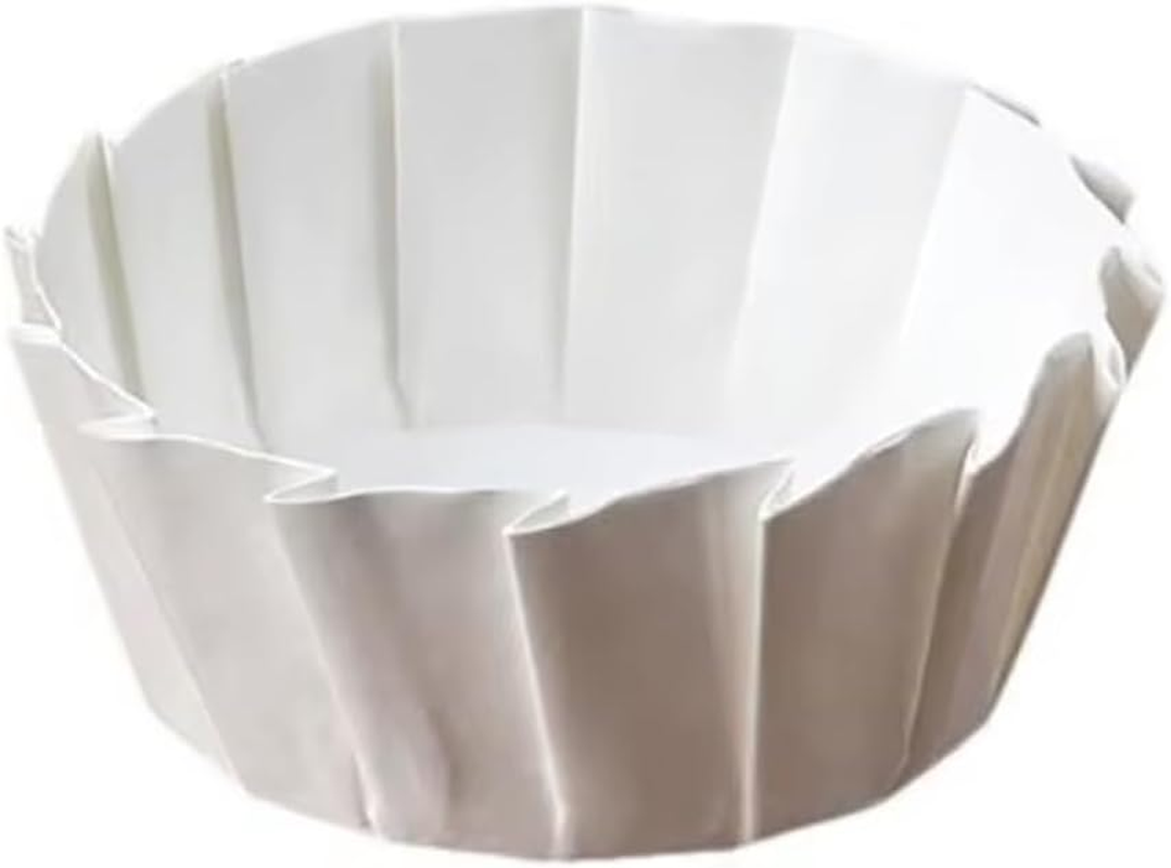 AIMALL 100PCS Non-Stick Oil-Proof Cake Paper Trays Disposable Food-Grade Baking Cups Heat Resistant Muffin Bread Pastry Serving Plates 4In & 6In round White Liners image number 3