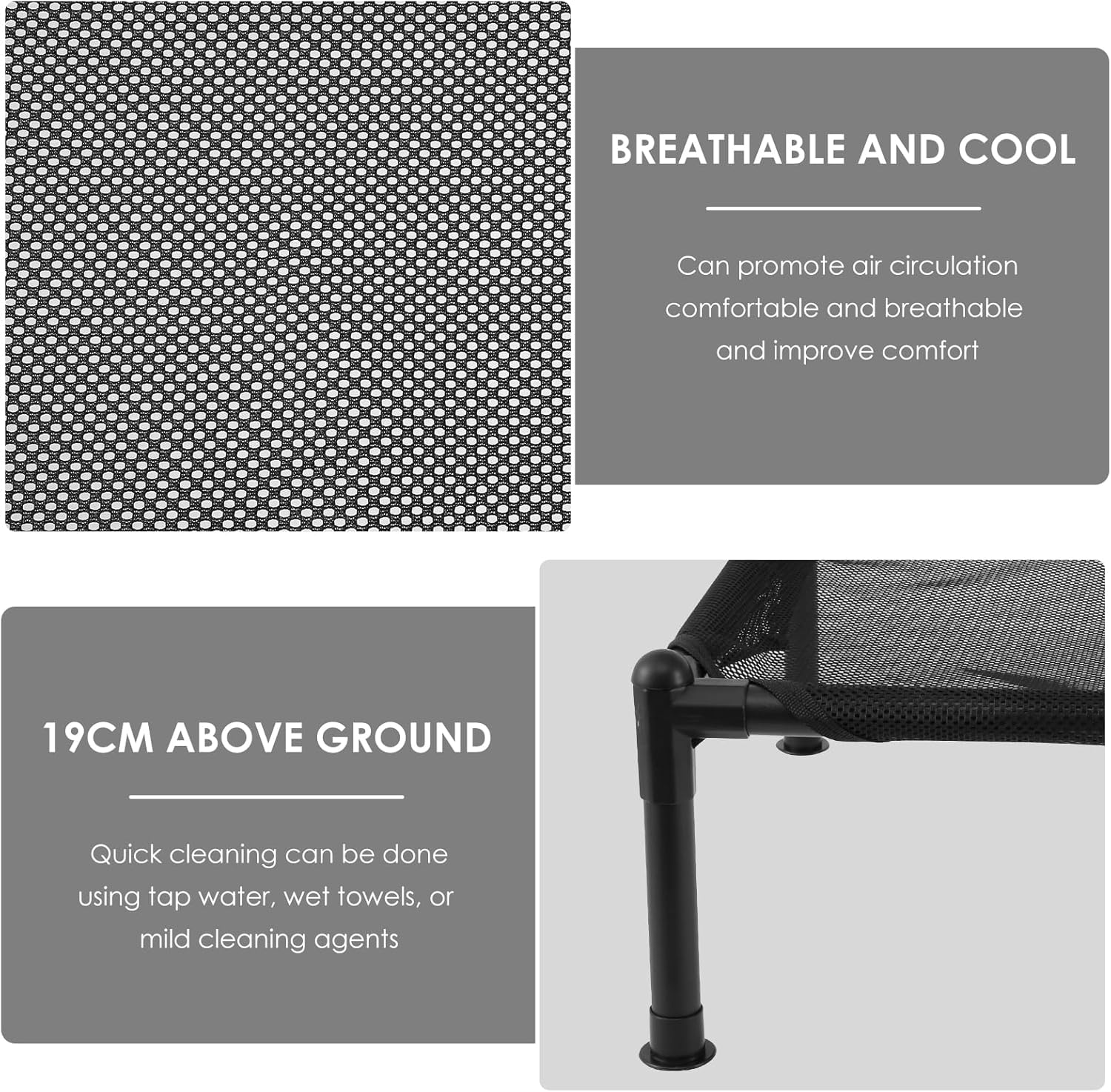 Elevated Dog Bed Raised Outdoor Dog Bed with Breathable Mesh and Steel Frame Breathable Indoor and Outdoor Use Raised Dog Beds for Dogs for Small Large Pets (02) image number 3