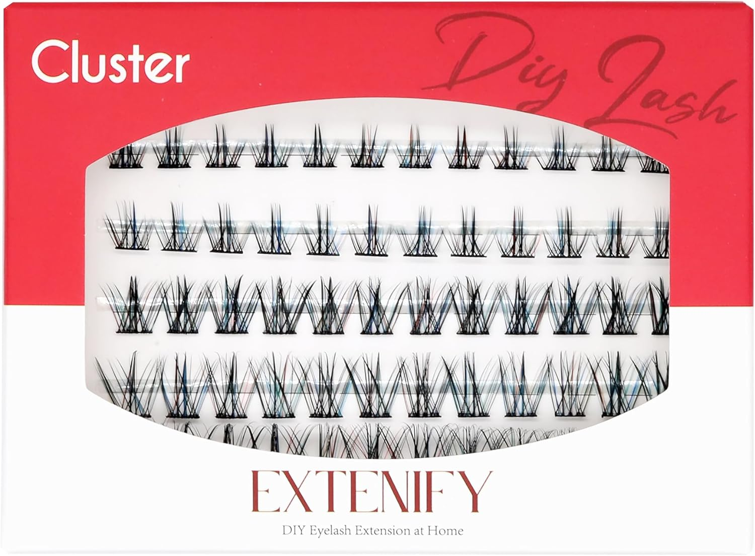 Lash Extension Kit 60Pcs DIY Lash Clusters 9-16Mm Mix Individual Lashes Kit D Curl Eyelash Clusters Kit for Beginners DIY at Home(Ind#D14) image number 5