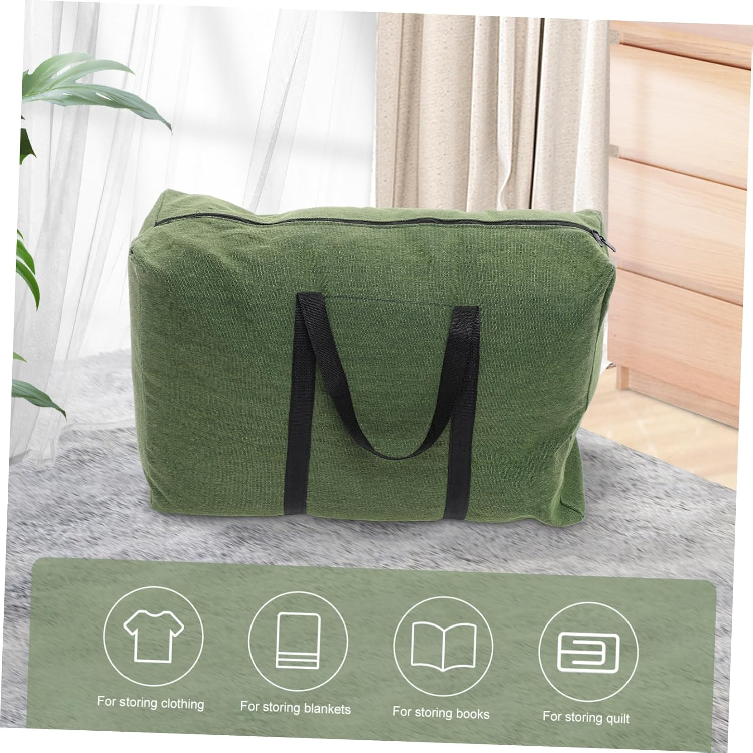 NAMOARLY Gym Sports School Travel Moving Bag Large Duffle Luggage Canvas Storage Bag image number 1