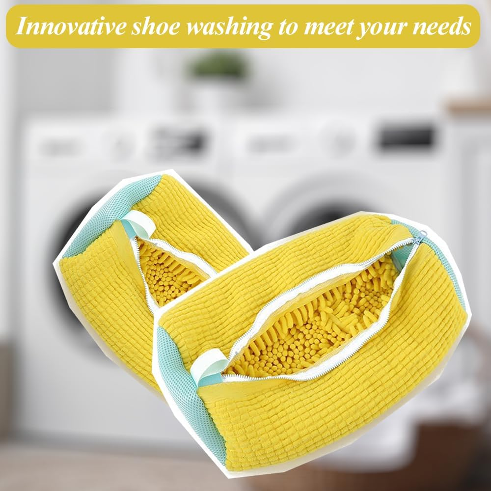 2 Pack Shoe Washing Bag,Reusable Footwear Cleaning Package,Laundry Shoe Package,Footwear Washing Machine Bag,For Sneakers,Trainers,Tennis,Slippers image number 5