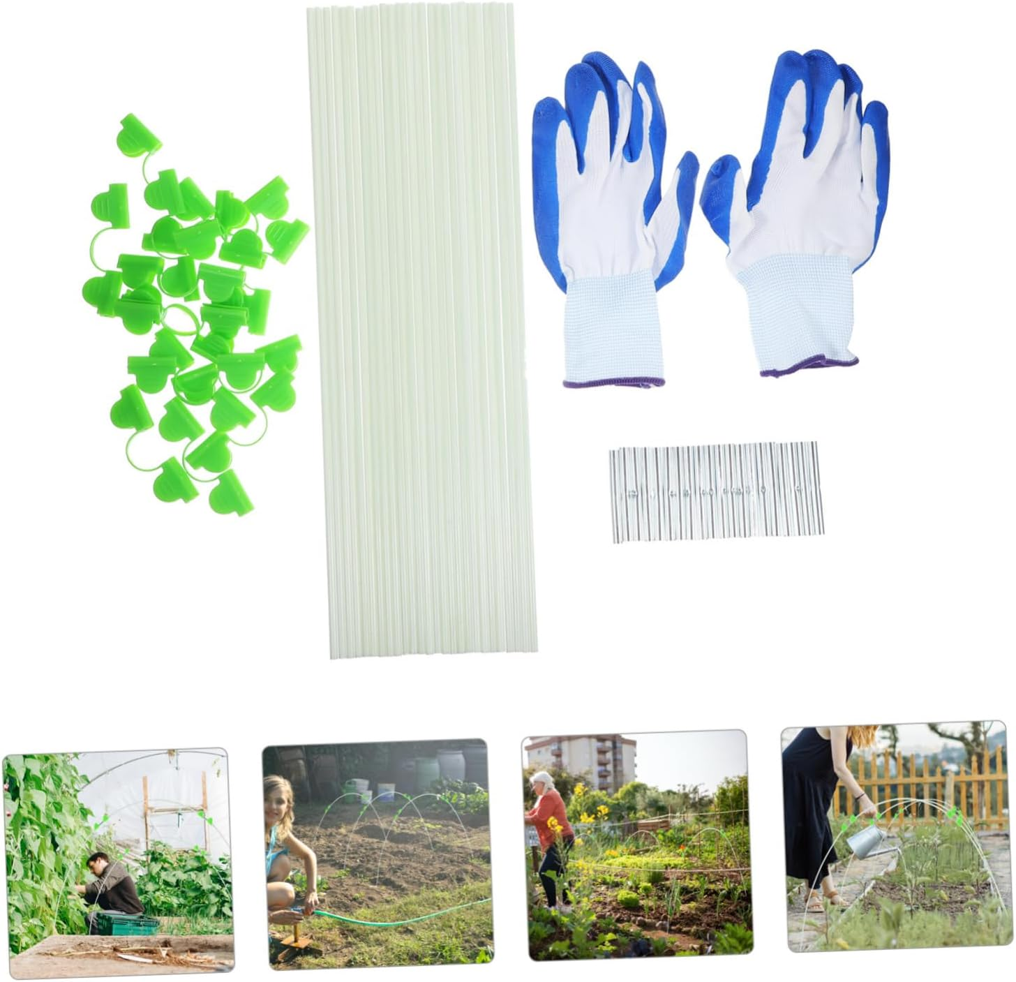 Greenhouse Hoops Grow Tunnel Garden Hoops for Supporting Planting Tunnel Gardening Arched Hook Flower Support Outdoor Shed image number 4