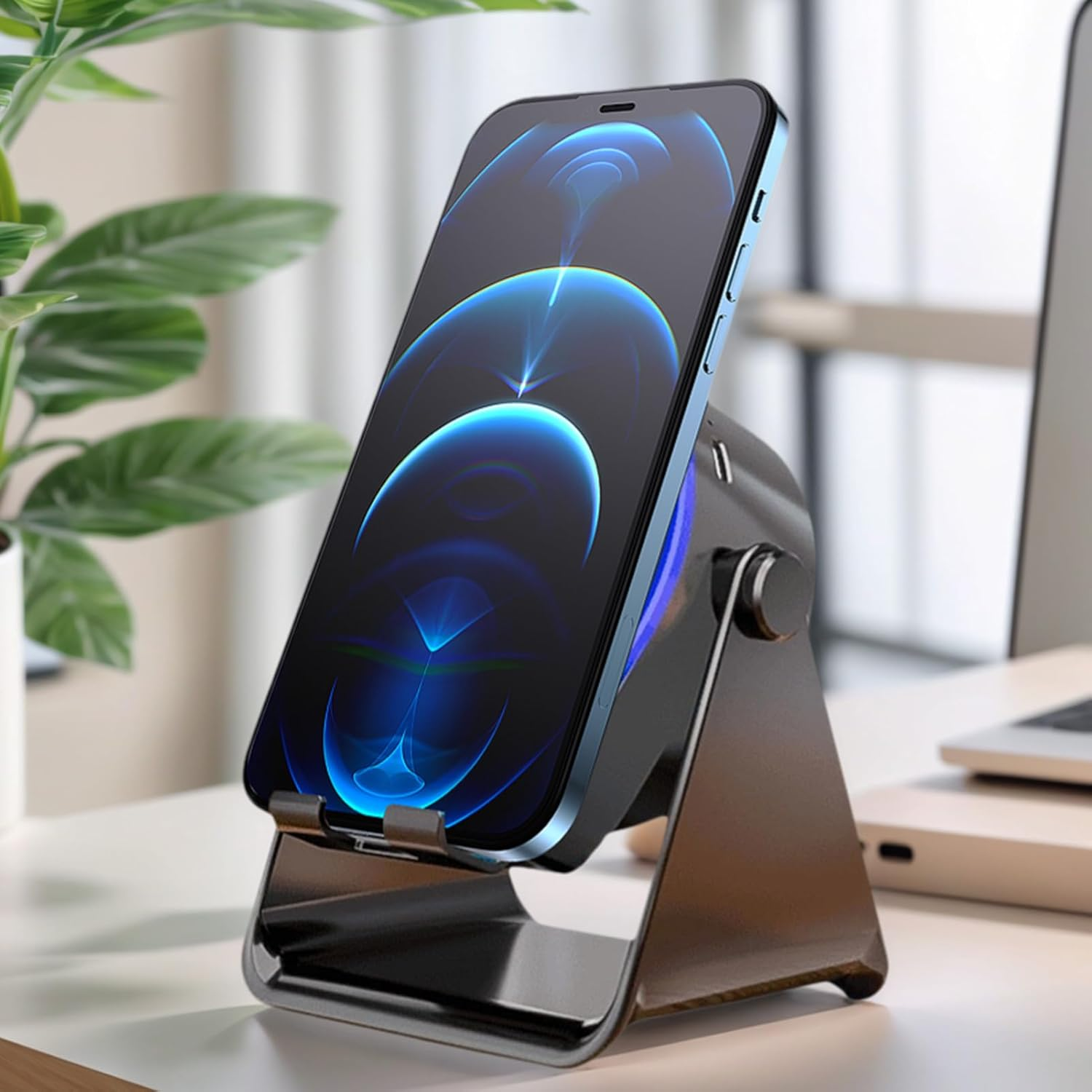 Wireless Speaker - Phone Stand Amplifier Audio,360 Degree Rotate Travel Speaker with Colorful Light | for Men Teen Home Night Shower Kitchen Bathroom image number 3