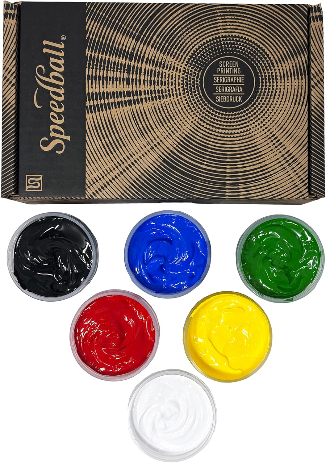 Speedball Flex Screen Printing Fabric Ink Alpine White, 236Ml, Eco-Friendly and Non-Toxic, Bright and Vibrant Colour, Ideal for Various Crafting and Artistic Projects