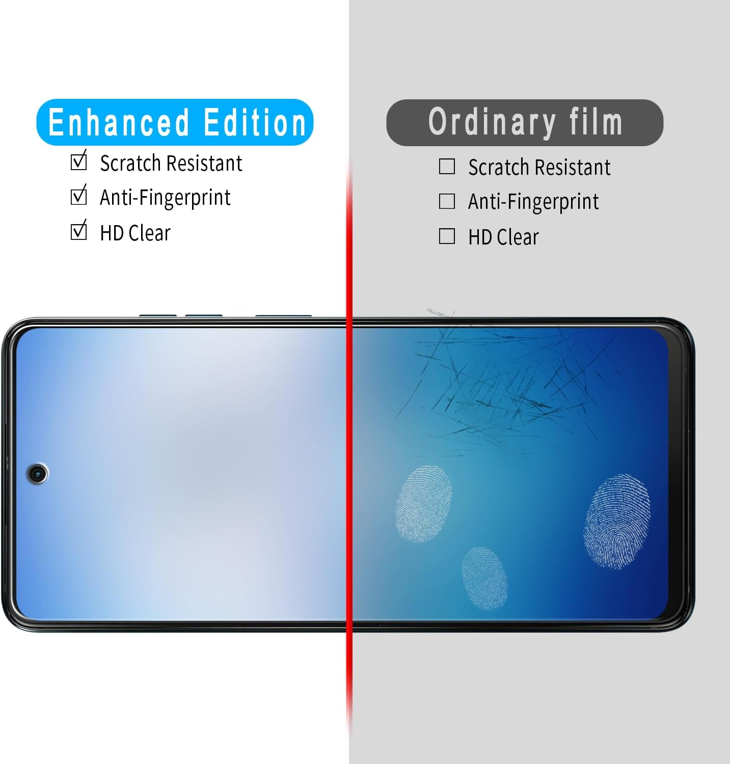 Slanku Screen Protector for Motorola Moto G04, G24 Tempered Glass Film, 9H Hardness, Easy Installation, Case-Friendly, anti Scratch, 3-Pack image number 3