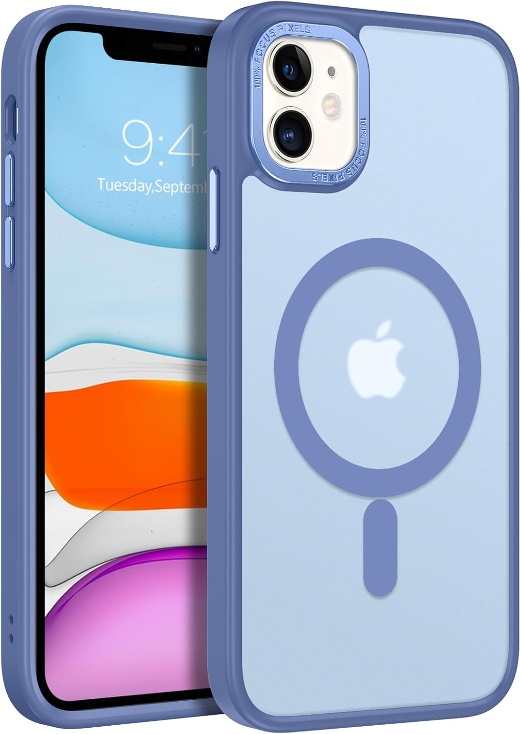 BENTOBEN for Iphone 11 Phone Case, Phone Case Iphone 11 Magnetic Case [Compatible with Mag Safe] Translucent Matte Slim Shockproof Anti-Fingerprint Protective Cover for Iphone 11 6.1&rsquo;&rsquo;Blue