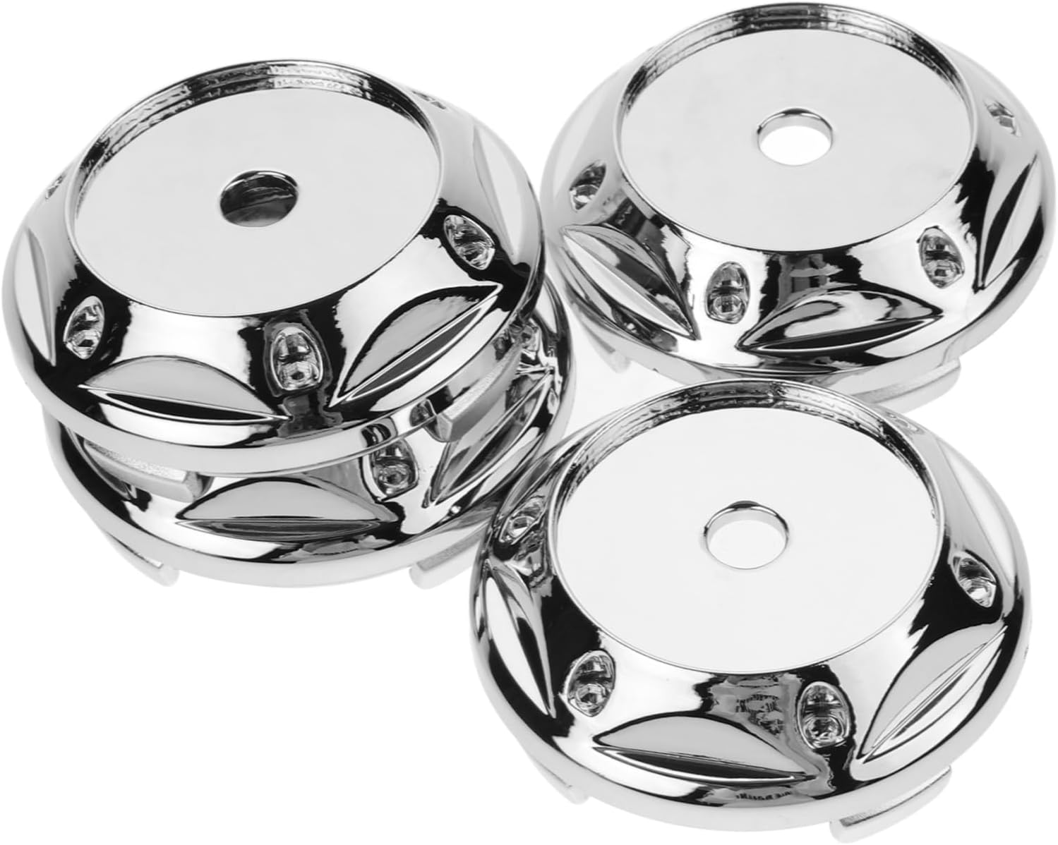 AKOOSY 4Pcs 68Mm Car Wheel Center Caps Silver Automotive Hub Caps Rim Covers Vehicle Tire Hubcaps Set for Car Wheel Accessories Replacement image number 2