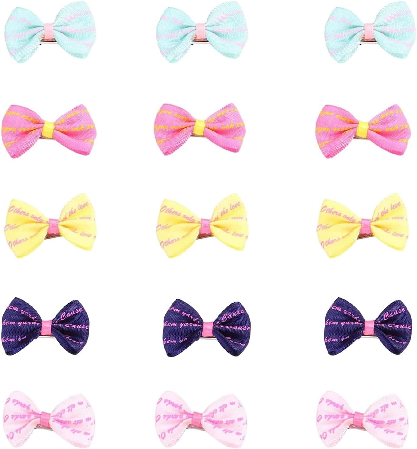 WVRLY 15Pcs Puppy Dog Hair Bow with Alligator Clips Pet Hair Bows Pet Grooming Hairpin Kitten Bow Barrettes Small Dogs Bowknot Hair Clip for Puppies Cats and Other Small Pets image number 5
