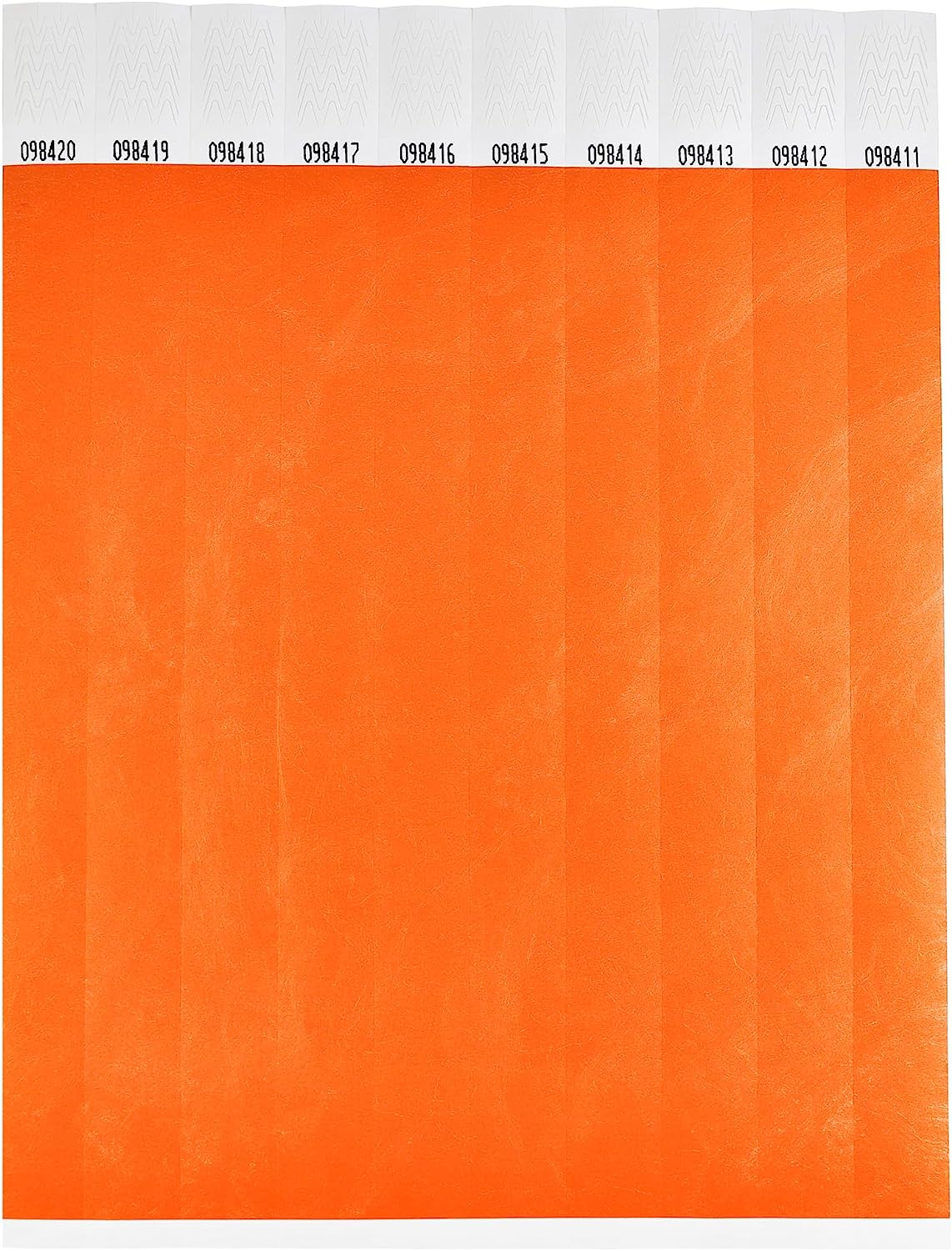100 Orange Tyvek Wristbands 19Mm with Tape Closure Waterproof ID Bands Age Proof Security for Events image number 3