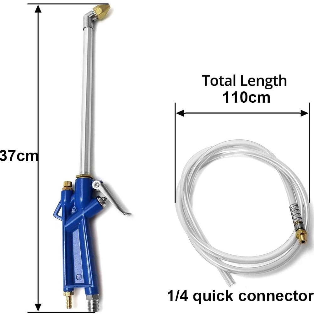 Air Blow Gun, High Volume Powerful Industrial Car Water Cleaning Engine Compartment Dust Gun with 12" Dust Blowing Tube, Pneumatic Air Compressor Accessories Blower Tool image number 3