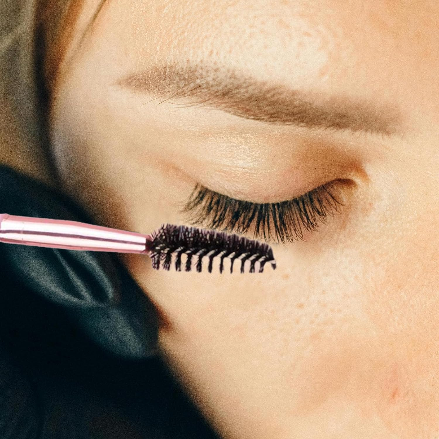 Hzqzaoan Duo Eyebrow Brush Spoolie Brush Angled Brow Brush Eyelash Brush - 5 Piece Set Pink Makeup Tools,Professional Eye Makeup Brush Kit image number 4