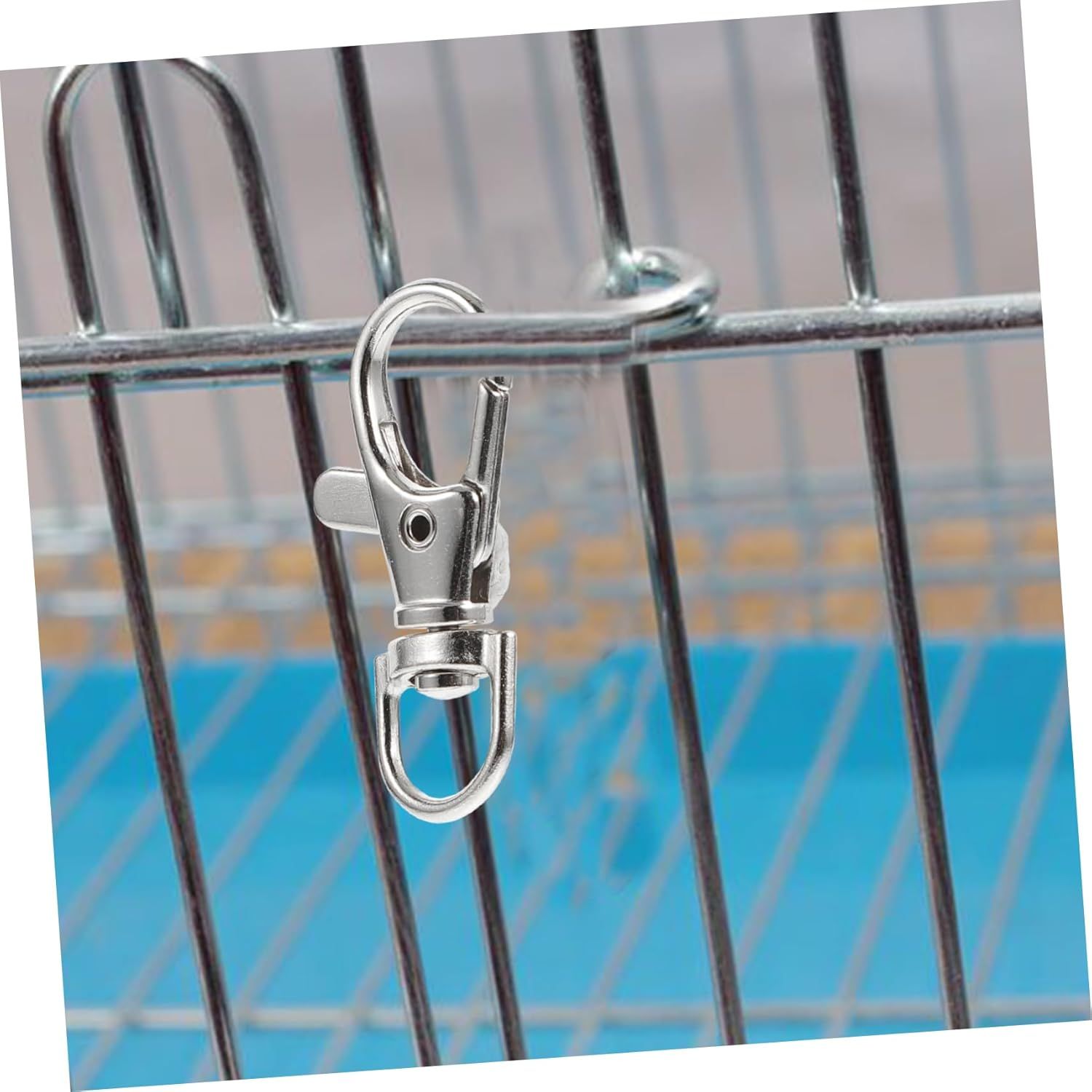 VANZACK 20Pcs Stainless Steel Bird Cage Door Buckle Locks for Birds Prevent Escape Strong Resistant Cage Accessories for Parrots image number 6