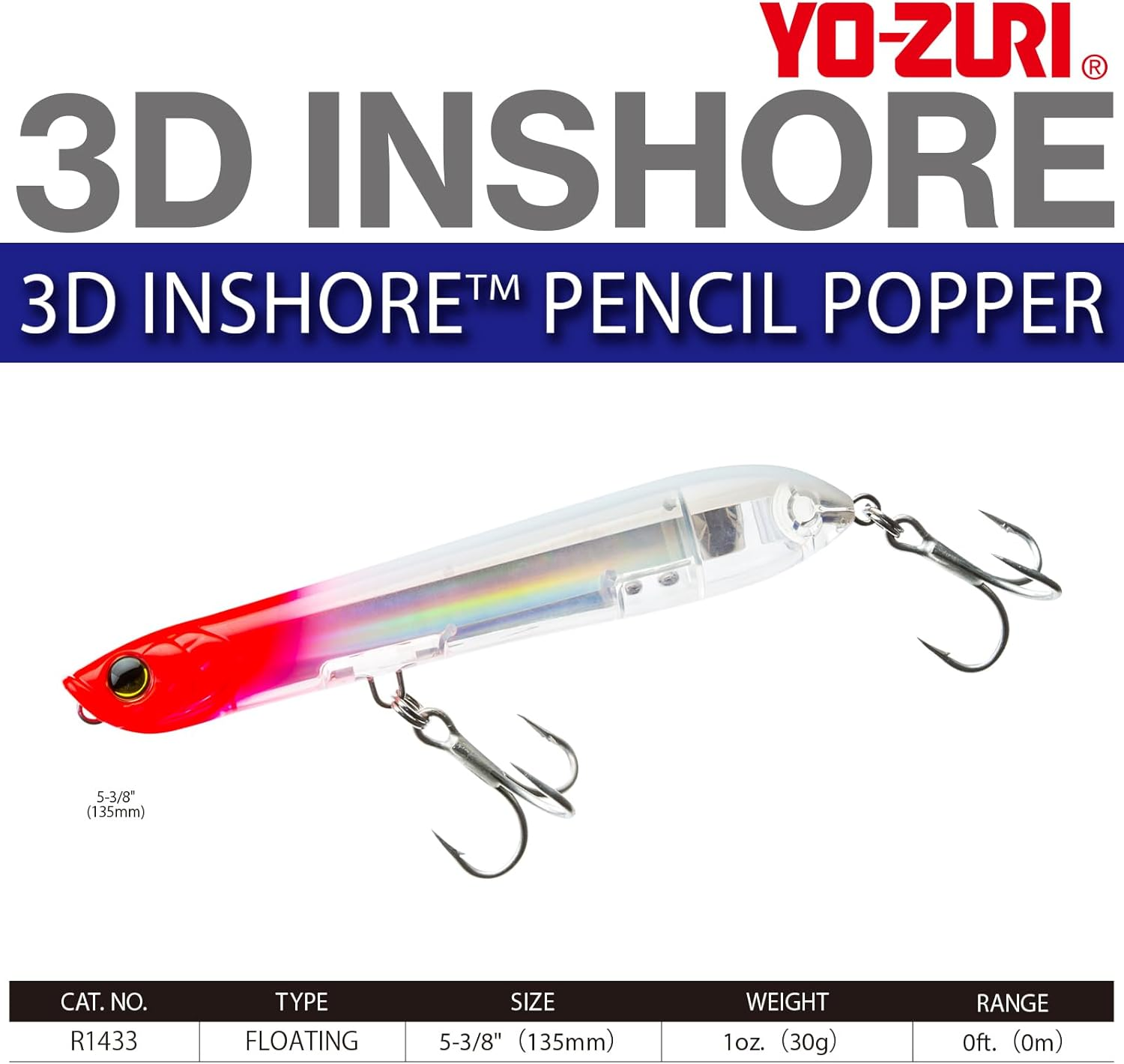 Yo-Zuri 3D Inshore Pencil Popper image number 2