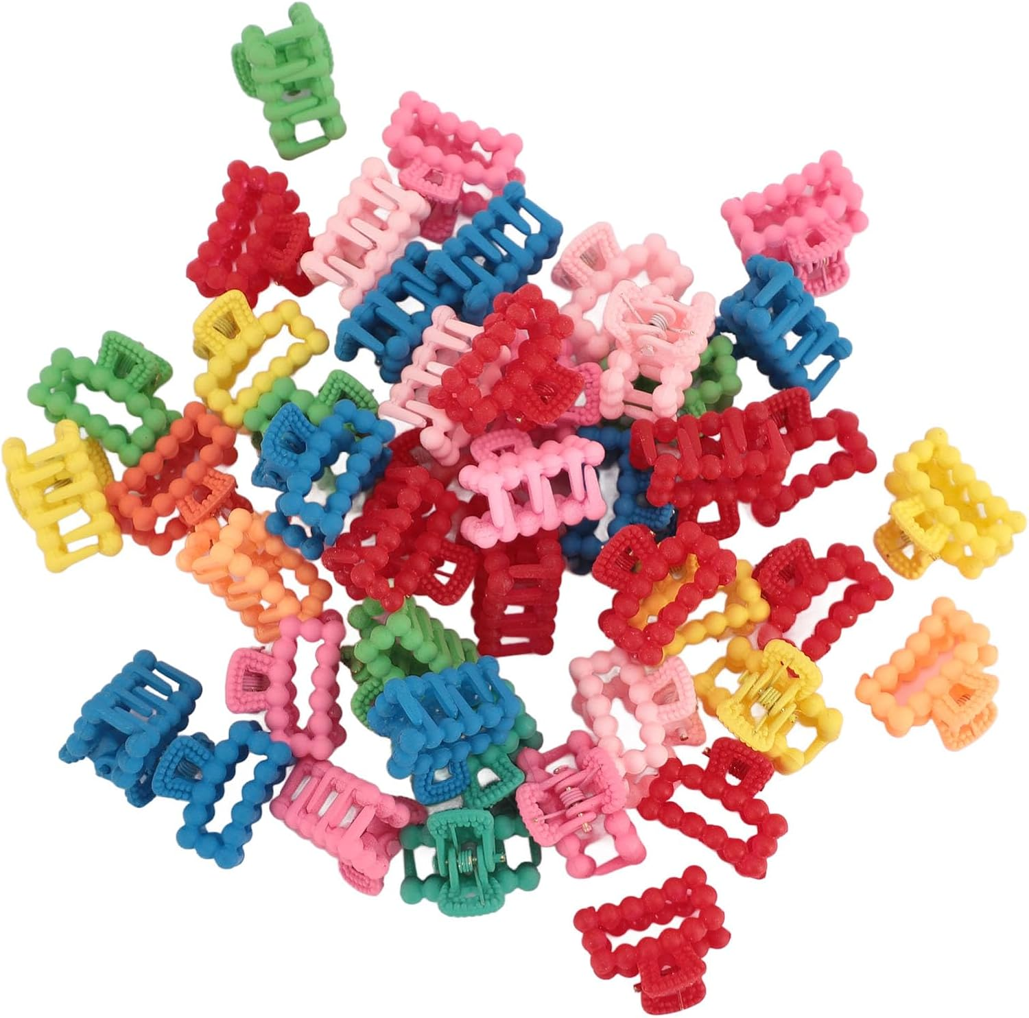 100Pcs Plastic Cute Tiny Hair Claw Clip Hat, Shaped Colorful Hair Accessories Small Hair Clip, Present for Girls for Busy Mornings or Quick Hair Touch Ups