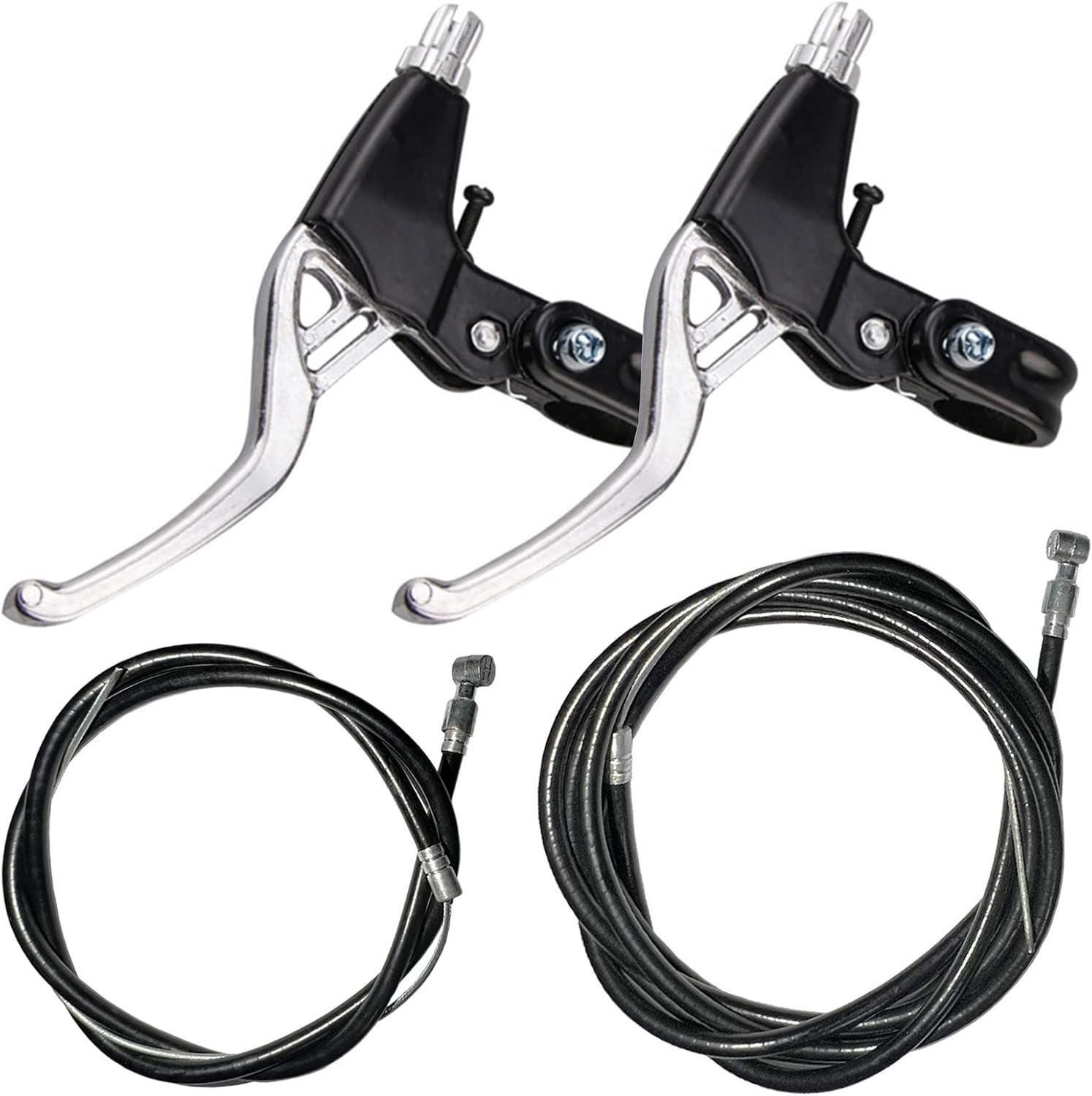 Lomodo 4 Pieces Bicycle Brake Accessories Including 2 Pack V-Brake Handlebar Aluminium Alloy Brake Levers (2.2 Cm in Diameter) and 2 Pack Brake Wire for Mountain/Road/Mtb Bike (Red) image number 3