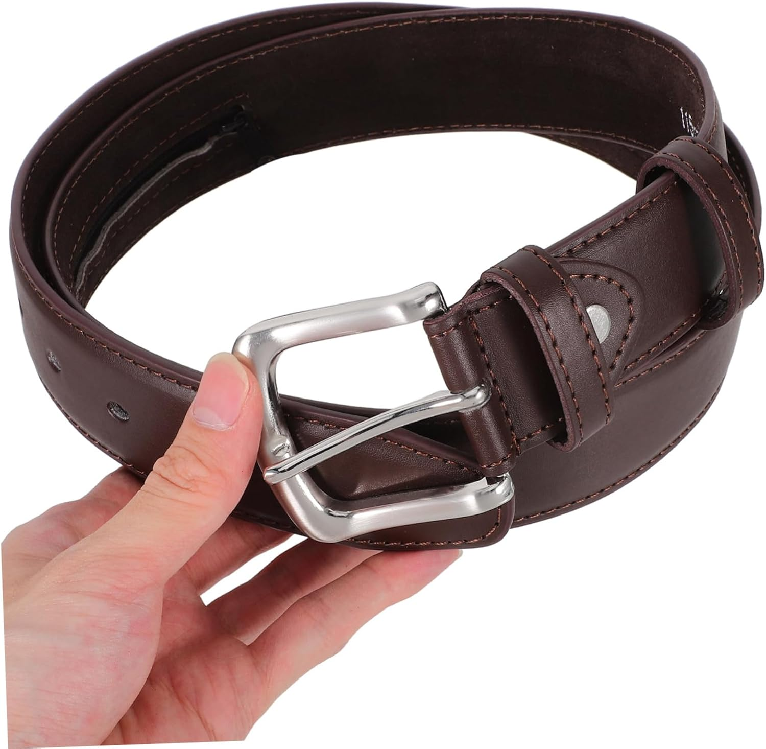 Mipcase Hidden Money Belt Concealed Pockets Theft Waist Wallet for Men Brown Pu Security Cash Safe for Travel and Storing Valuables image number 3