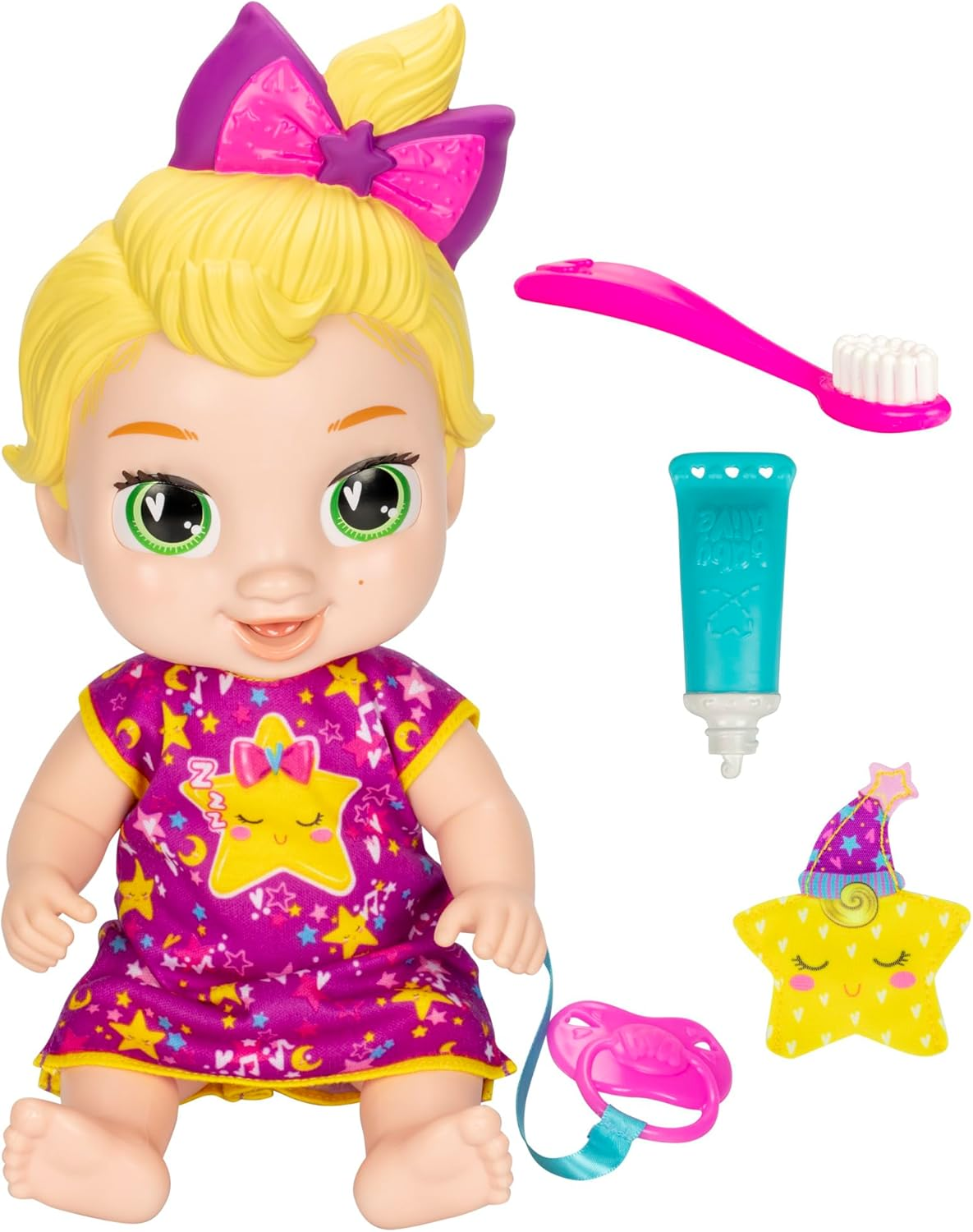 Baby Alive Lil Dreamer Lala Googoo Sleepy Baby Doll Set, Blonde Hair, Fun Sleepover Theme, Preschool Toys for Girls & Boys 3 Years & Up image number 4