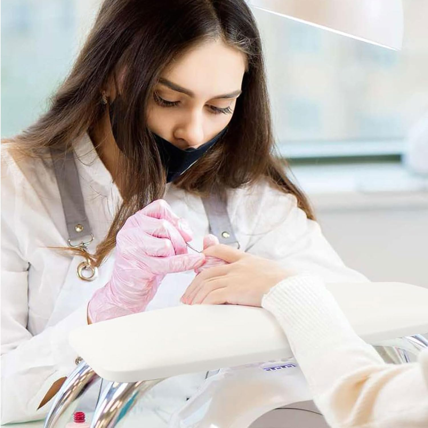 Arm Rest for Nails Cushion, Manicure Hand Rest, Manicure Tech Supplies Soft Pillow Footstool, Manicure Pillow for Nails Toenails, Microfiber Leather Nail Cushion Technician Table Nail Art Accessorie image number 1