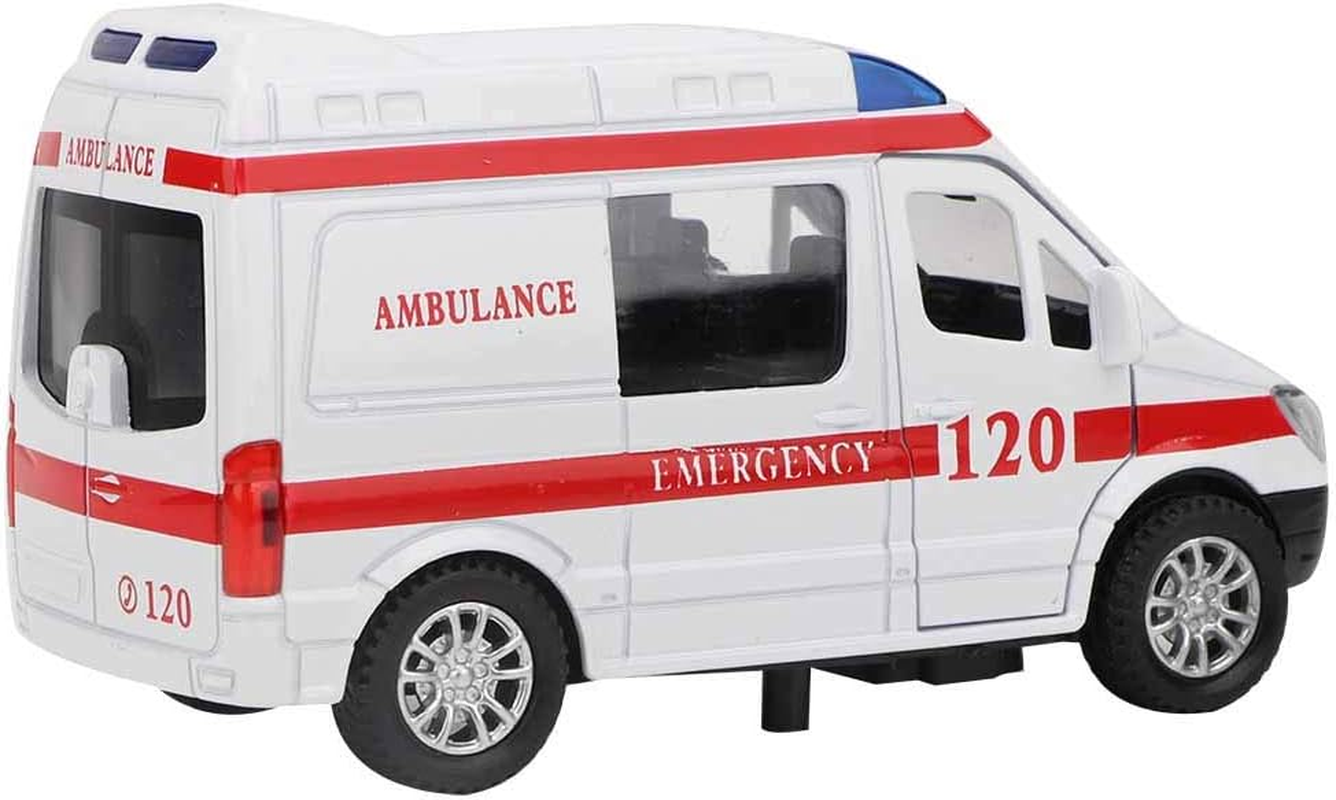 Ambulance Toy, Sound and Light Toy Car Model Toy Car, Durable Home for Kids Boys Ambulance Toy Girls Gifts(Red) image number 5