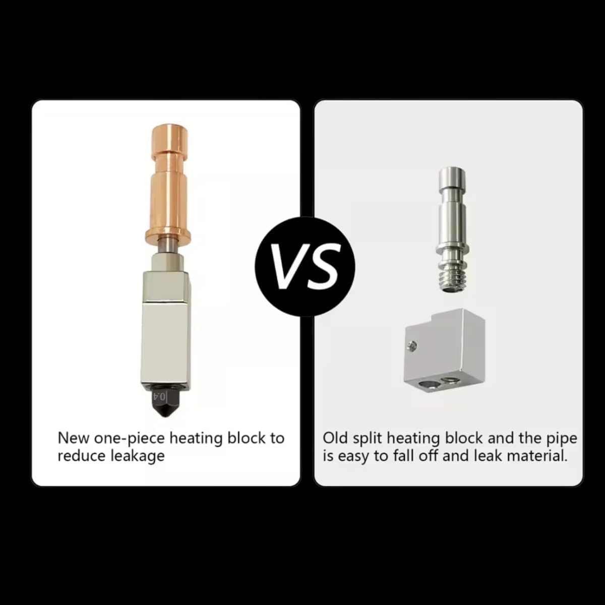 Kobra S1 Ceramic Hotend Upgrade for Anycubic Kobra S1/S1C 3D Printer, .4Mm Nozzle Replacement Hotend Assembly with Heater Block, Thermistor, Heat Break, Silicone Sock &ndash; 3D Printer Accessories & Parts image number 6