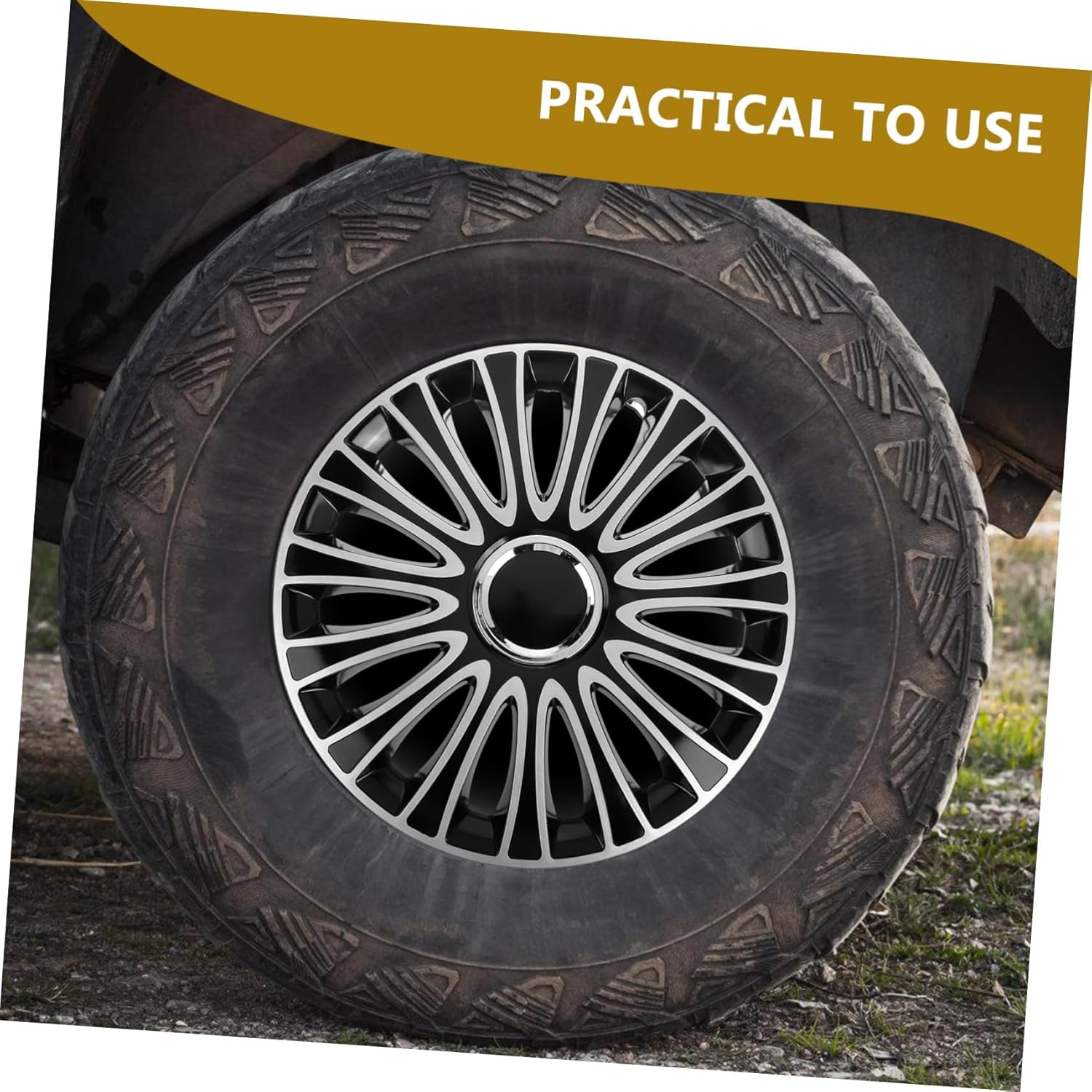 Generic Automotive Hub Covers for Vehicle Durable Wheel Rim Protector Fit Hubcap Cover Sturdy Construction to Shield Wheels from Dirt and Scratches Design image number 2