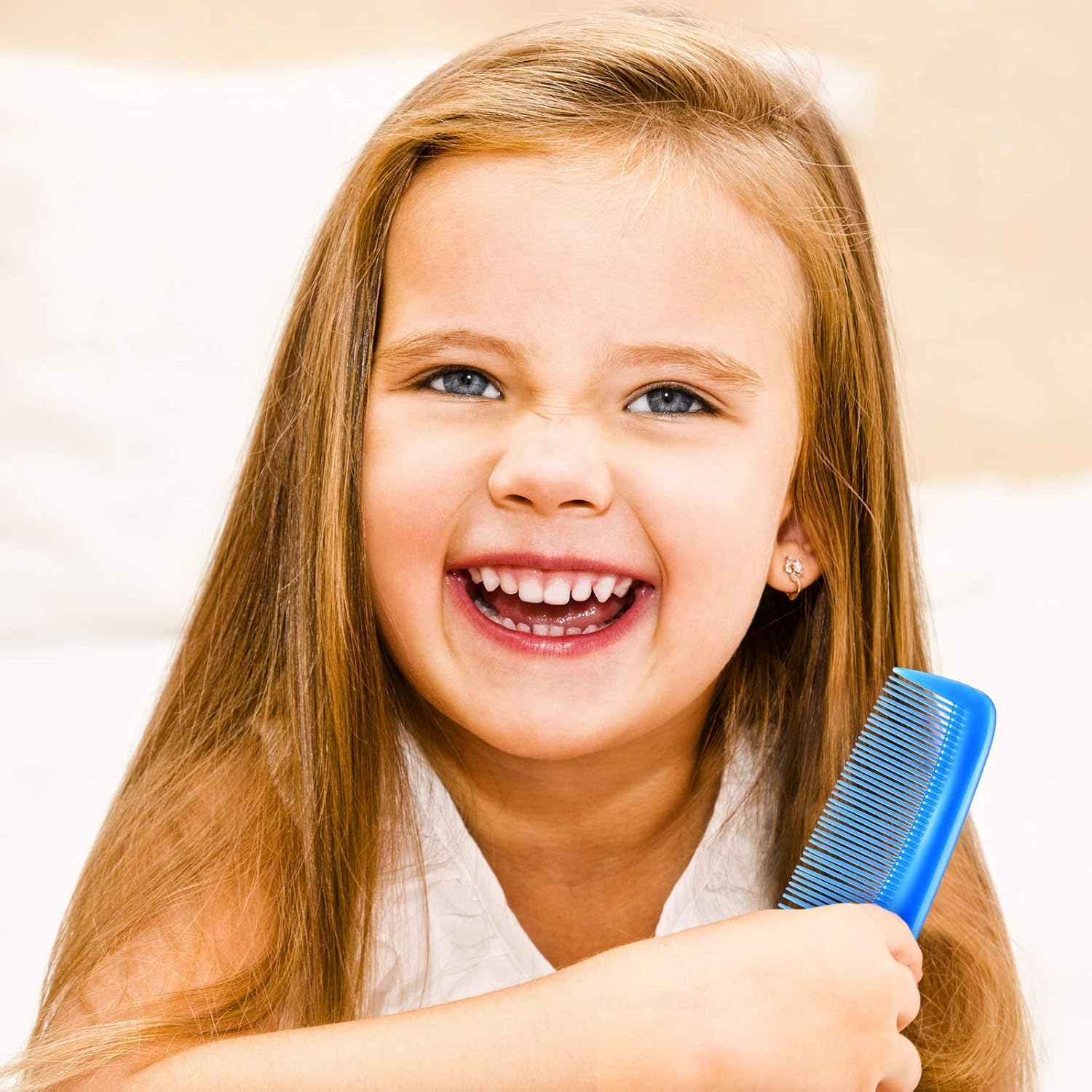 6 Pieces Hair Combs Set Pocket Plastic Fine Tooth Dressing Comb for Women and Men, Peines Para Cabello(Blue) - Pink image number 7