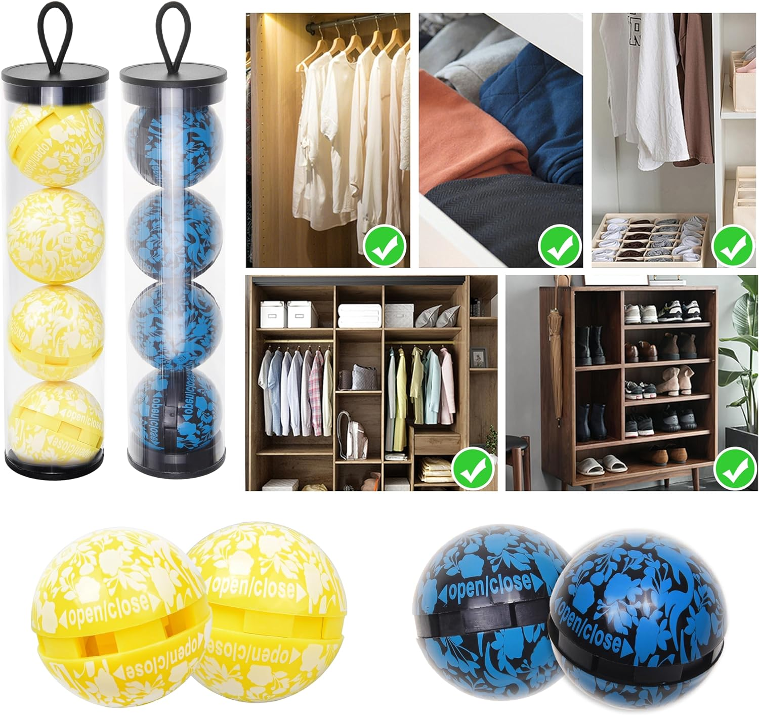 Eco-Fused Sneaker Deodorizer Balls for Shoe, Gym Bag, Locker - 4 Pair (Ocean + Citrus (8 Pack)) image number 5