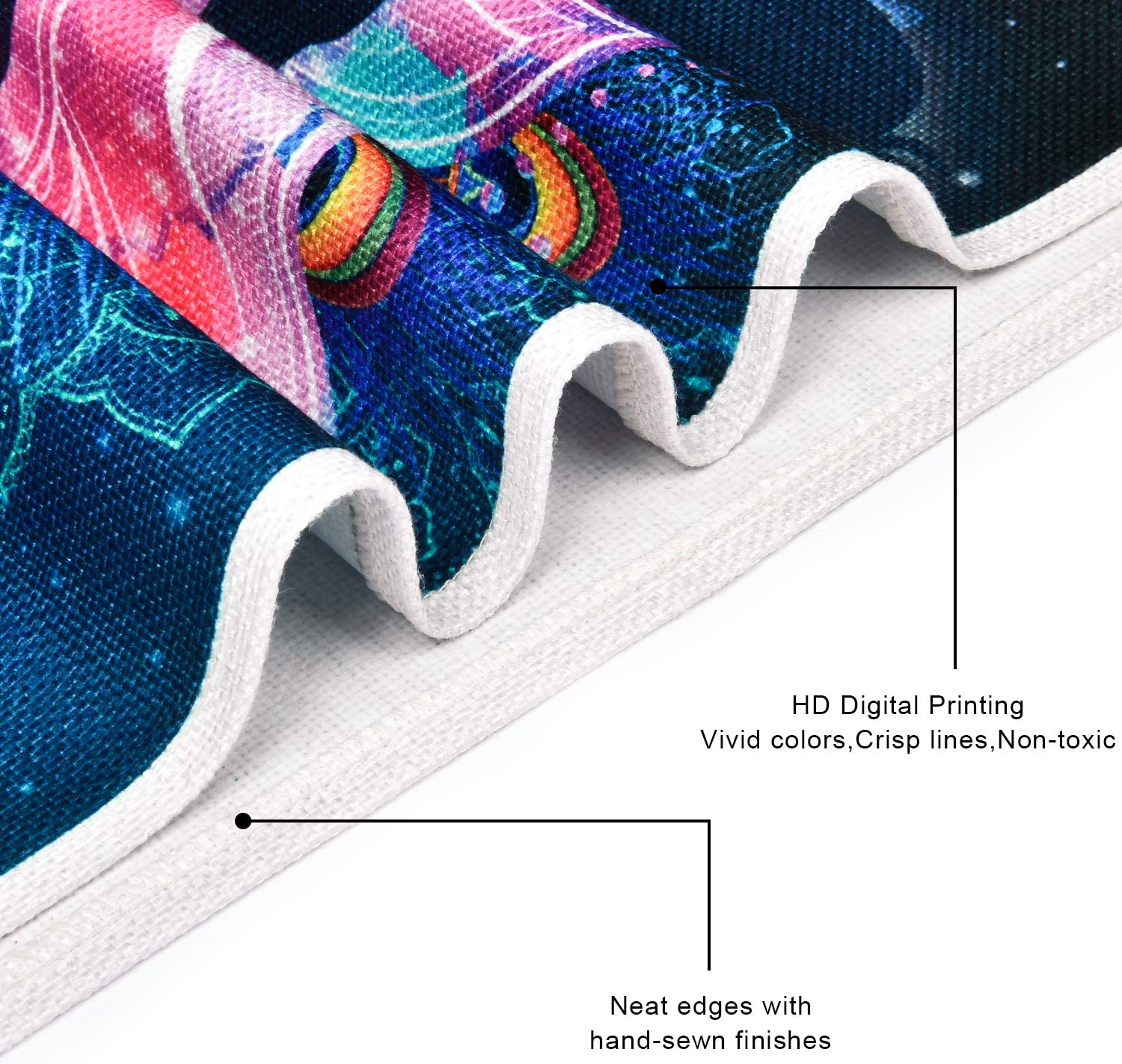 Livole Pack of 2 Chakra Trippy Yoga Meditation Tapestry - Lotus Hippie Wall Hanging for Room (13.8 X 19.7 Inches) image number 1