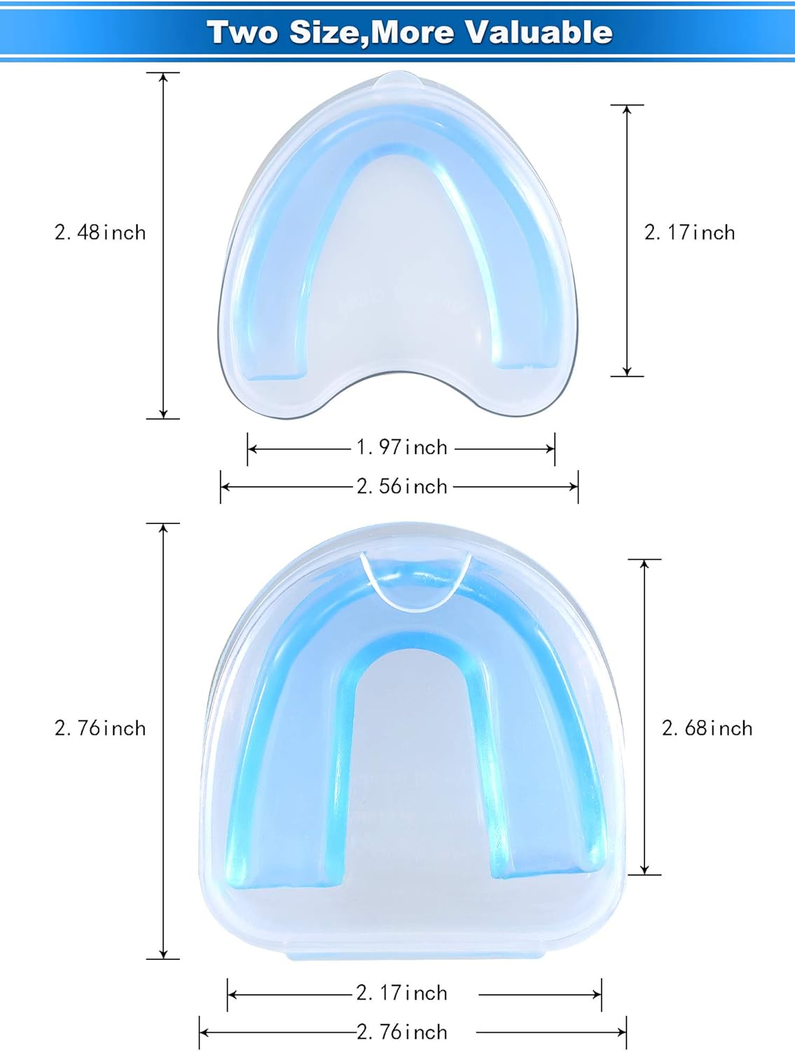 Hsei 10 Pieces Sports Mouth Guards Sports Mouth Protection Athletic Mouth Guard with Portable Box, 5 Colors image number 4
