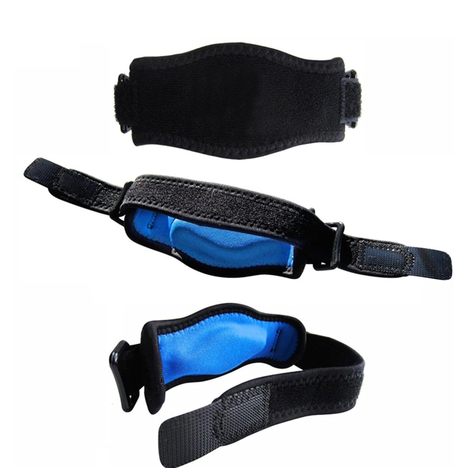 2 Packs Tennis Elbow Brace for Men & Women, Tendonitis Elbow Brace & Strap Golfers Elbow Brace Counterforce Band for Tendon Pain Relief & Support for Forearm (Blue/Black) image number 5