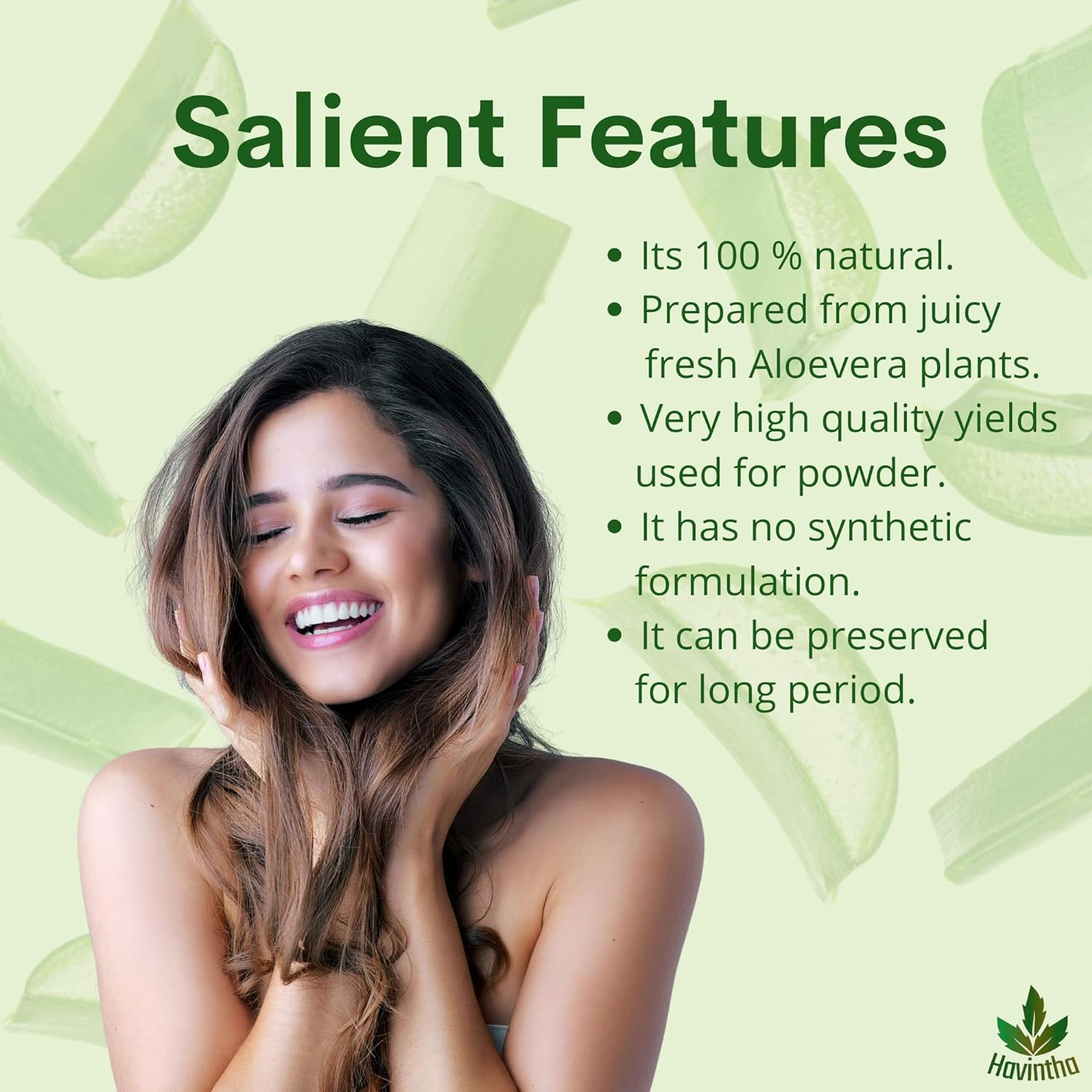 Havintha Natural Amla Reetha Shikakai and Aloevera Powder Shampoo for Oily Hair - 227G image number 5