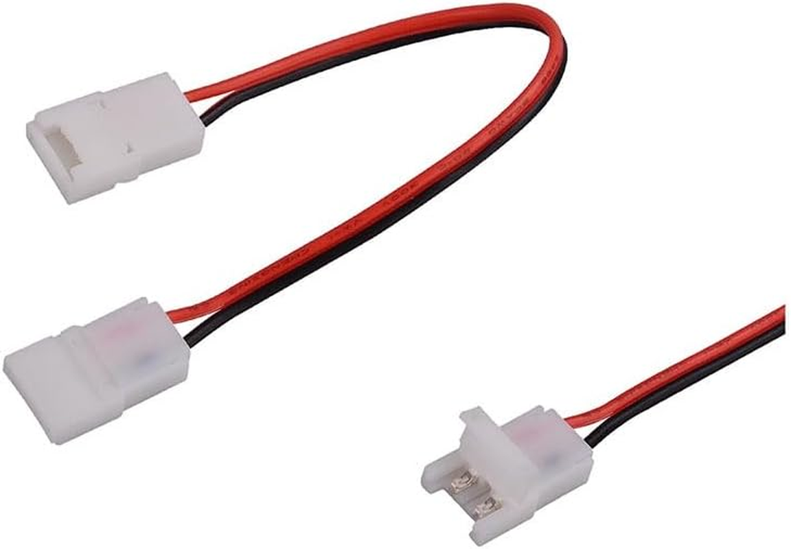 Brightium Connector - Connector for 10Mm LED Strip, Double Head, Easy Installation, Compatible with LED Strips, Durable and Flexible Materials