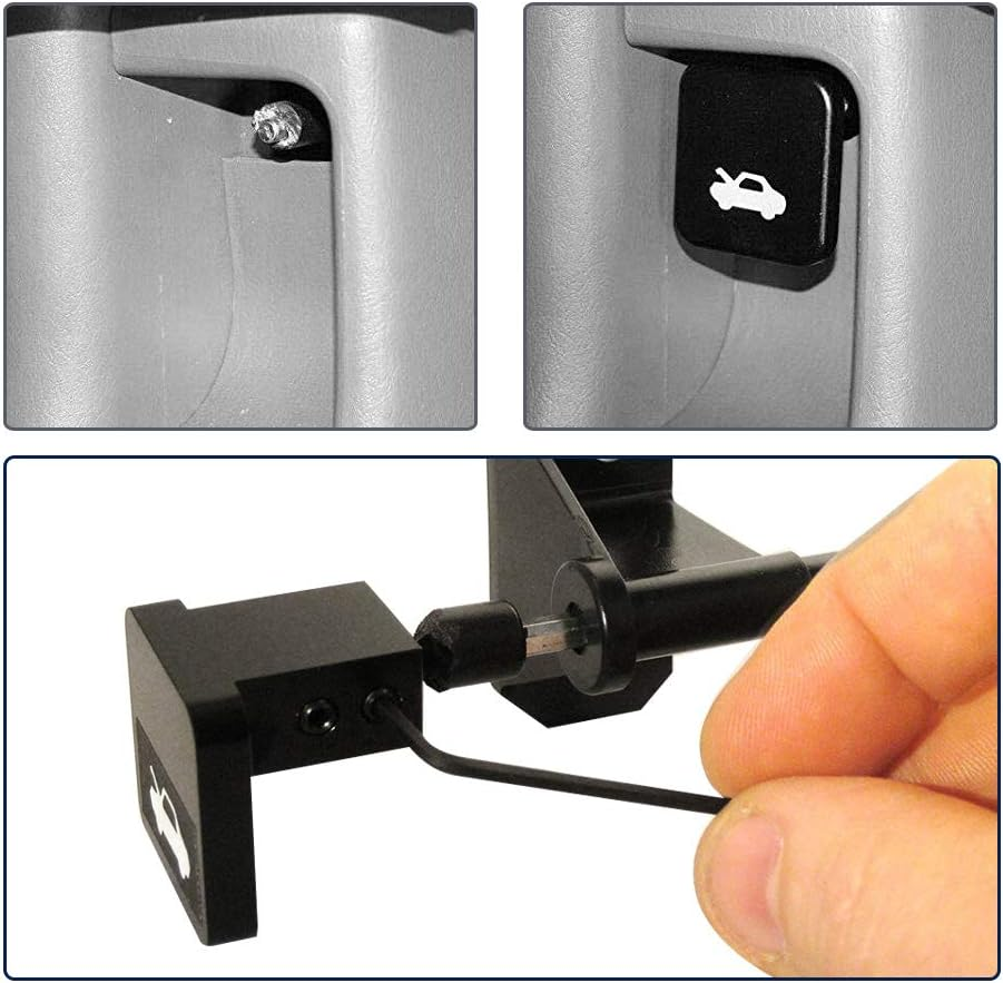 Hood Release Latch Handle Repair Kit Replacement for Honda Civic 96-2011, CR-V 97-2006, Element 03-2011, Heavy Duty Billet Aluminum Hood Latch Release Cable Repair Kit