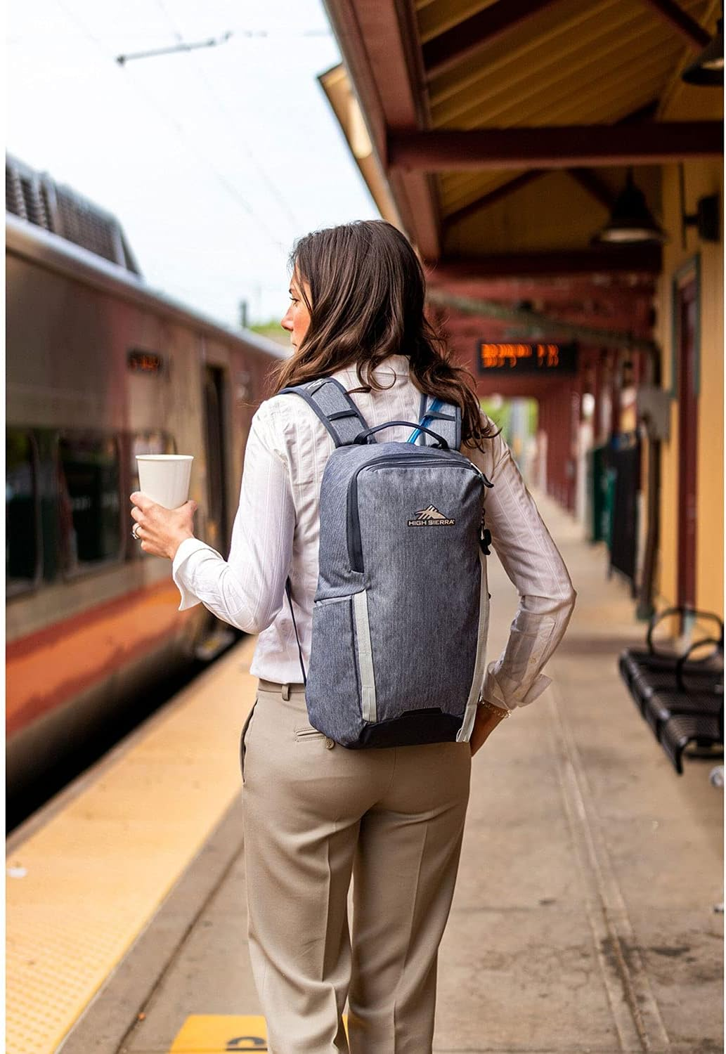 High Sierra outside Commuter Daypack, Grey Blue, 18L, Grey Blue, 18L, outside Commuter Daypack image number 4