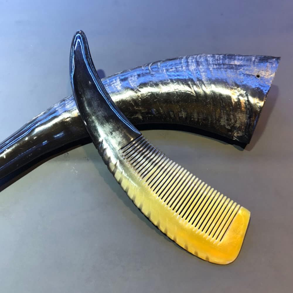 TOP SEWING Carved Horn Bone Comb for Relaxing Head 8.5" Scalp Massage Comb B image number 3