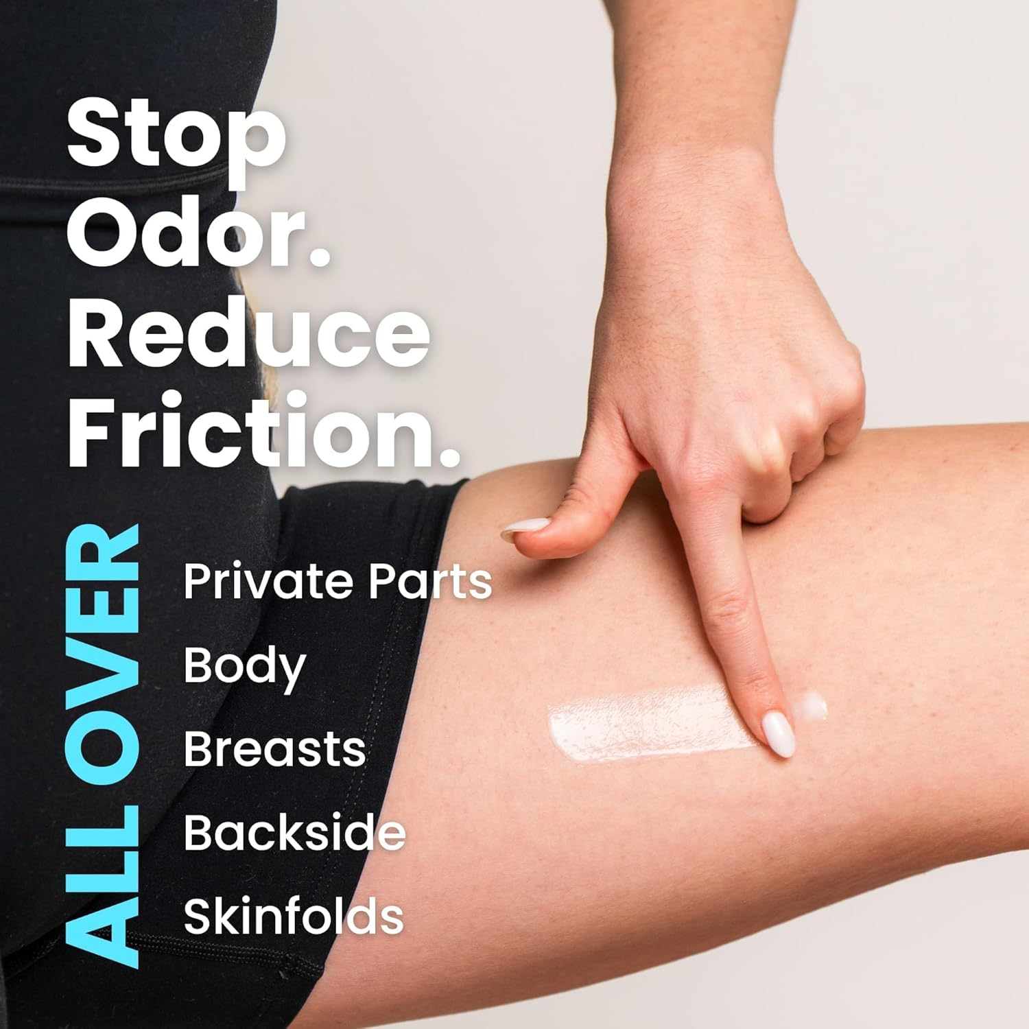 Body Powder Lotion and Deodorant for Women Aluminum Free Powder Cream for Privates Body and Lady Parts Jasmine Rose Scented Feminine Care for Odor and Chafing Relief 4 Oz Travel Friendly Tube image number 1