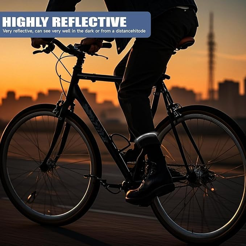High Reflective Cycling Trousers Clips,2Pcs Reflective Trouser Clips Bike Trouser Clips,Cycling Reflective Trouser Clips,Reflective Bicycle Trouser Clips,High Visibility Reflective Bike Trouser Clips image number 3
