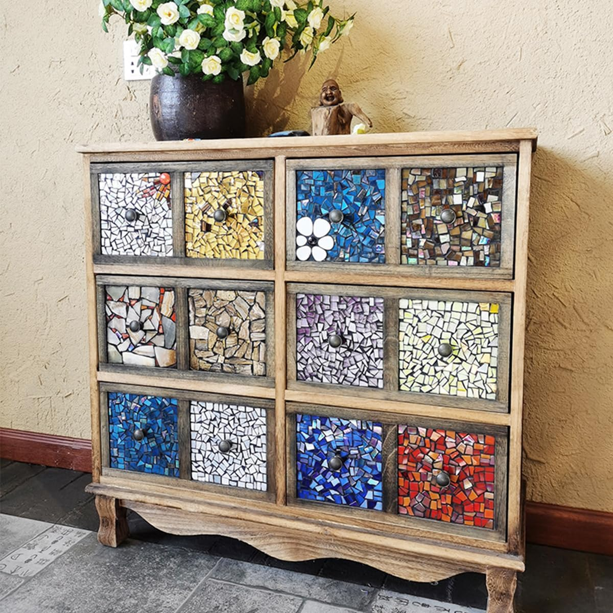 1.1 Lb Irregular Mosaic Tiles for Crafts Bulk Broken Tile Pieces Mixed Shapes Stained Scraps Adults Beginners DIY Coaster Making Supplies Hobbies Vases Pink Series