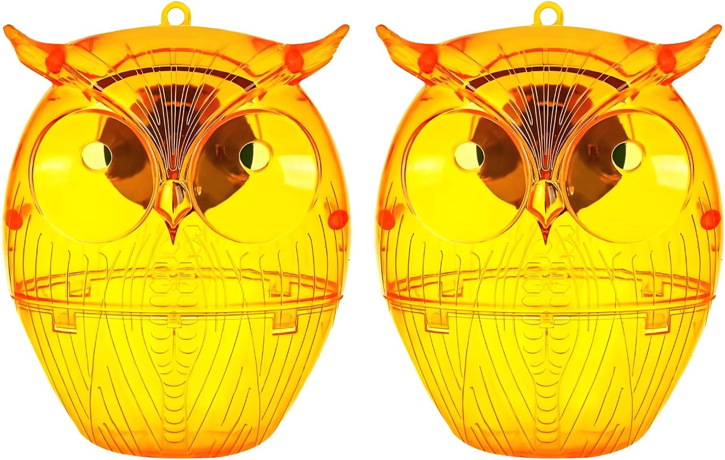 Uoqpty Wasp Catchers for Outside,Solar Owl Shape Carpenter Bee Trap with LED Light | Gardening Supplies for Camping Orchard Shed Picnic Fruit Trees Backyard Pool Area Nature Attic Porch image number 6