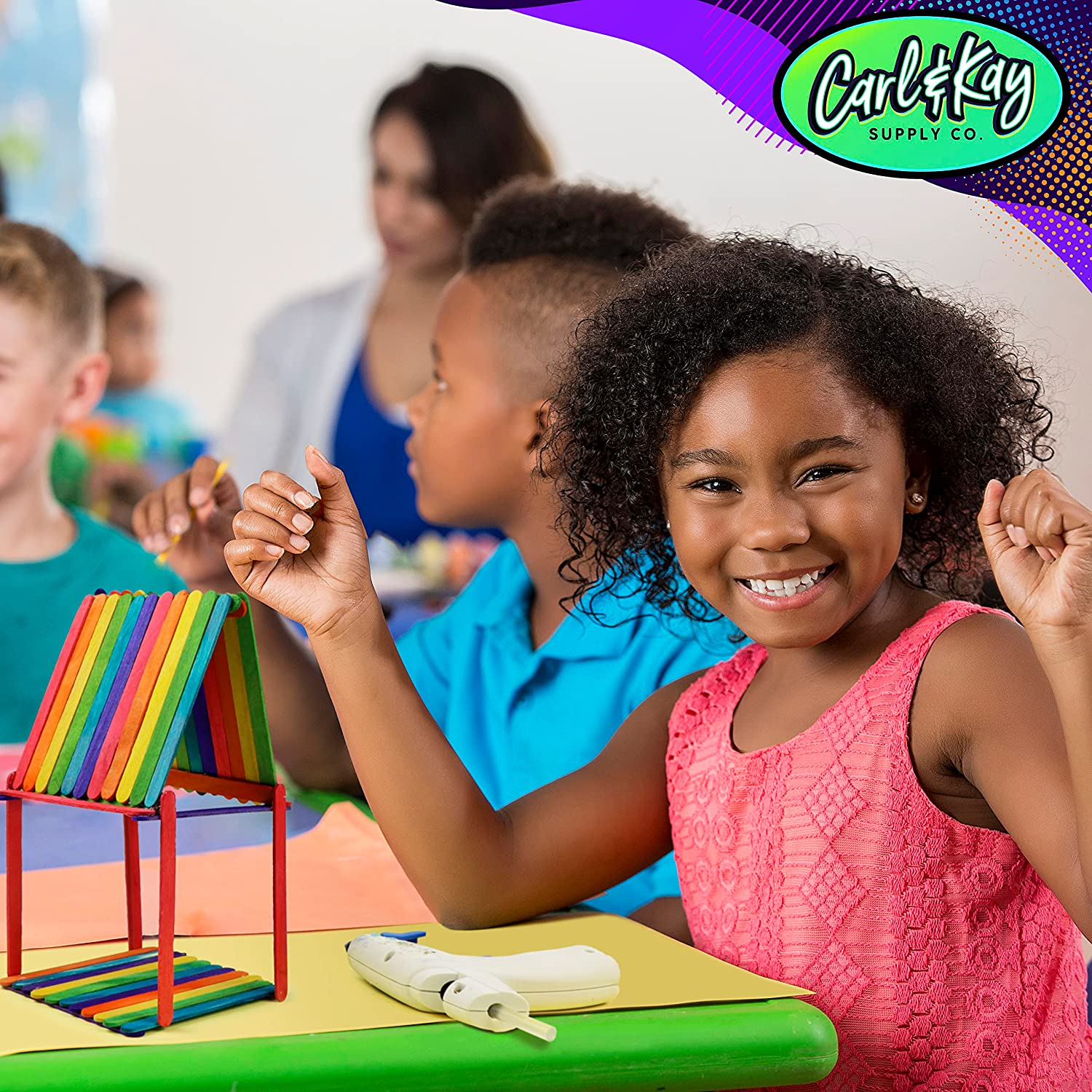 Carl & Kay Supply Co. Arts & Crafts Supplies for Kids Crafts - Kids Craft Supplies & Materials - Kids Art Supplies for Kids- Arts and Crafts Kit for Kids Craft Kits - Toddler Crafts for Kids Craft Set image number 5