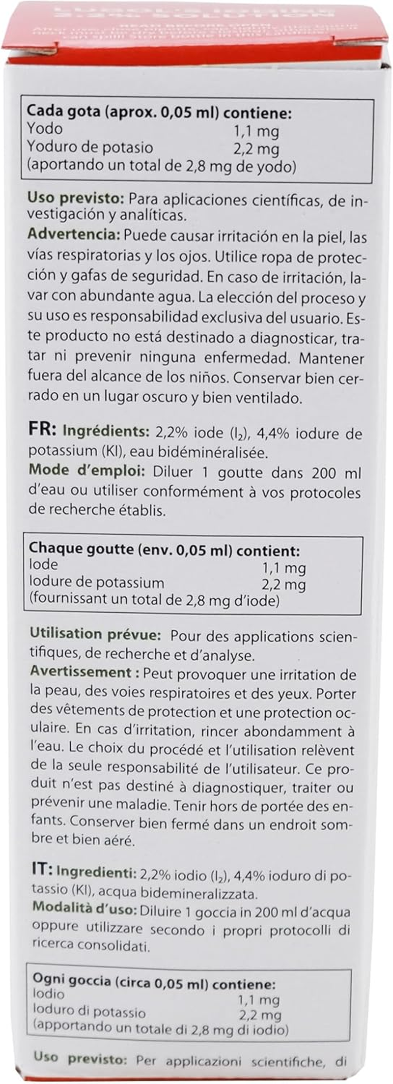 2.2% Lugol'S Iodine Solution (3.4 Fl Oz), Pharmaceutical Grade, Lugols Solution Made with Iodine and Potassium Iodide. Heiltropfen&reg; image number 6