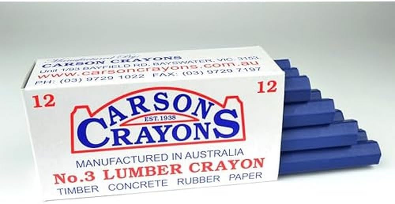 Carson Lumber Crayon (Pack of 12), Blue