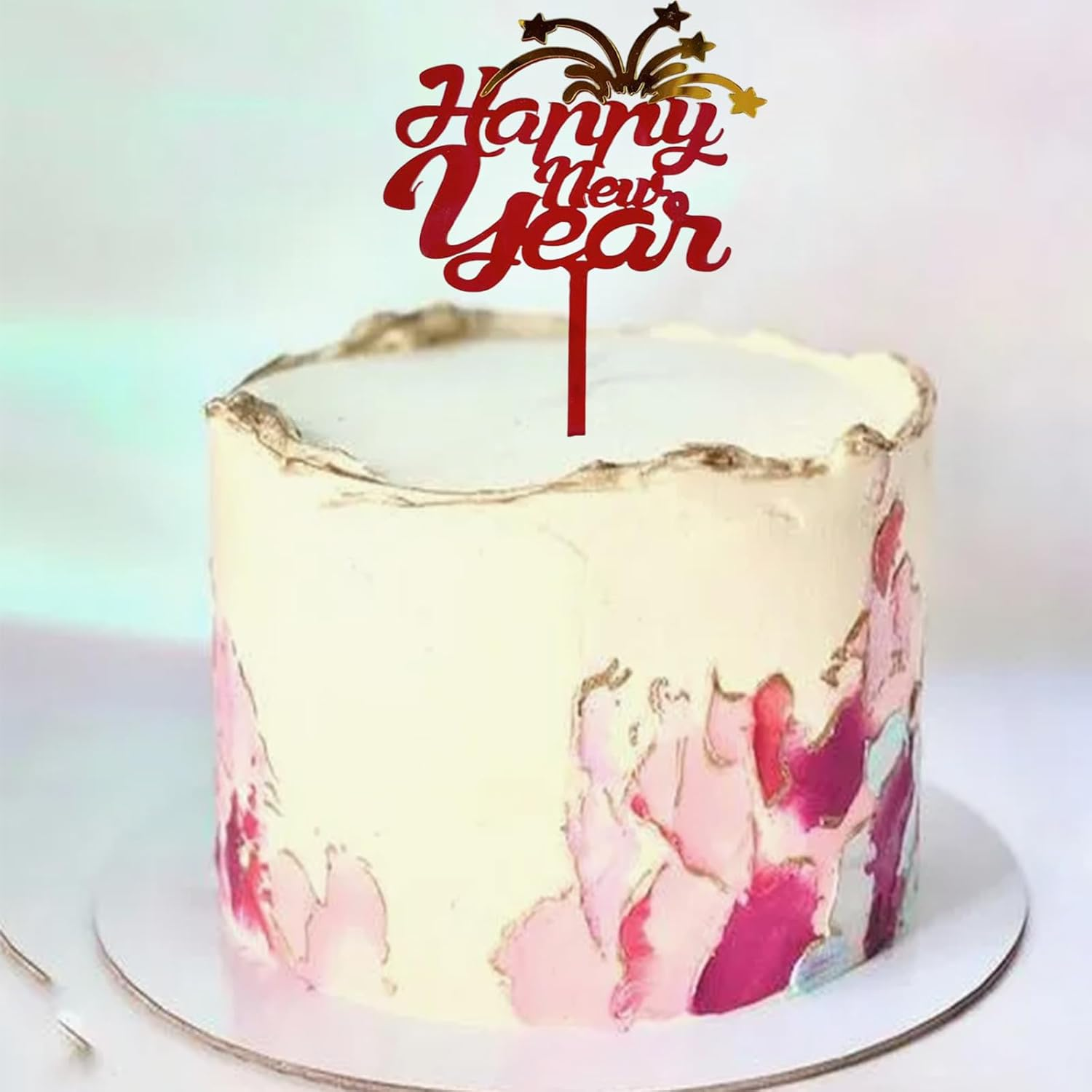 6 Pcs 2025 Cake Topper Happy New Year Acrylic Cake Toppers Baby Shower Cake Birthday Party Cake Flag Decorations Christmas Anniversary Graduation Home Supplies image number 4