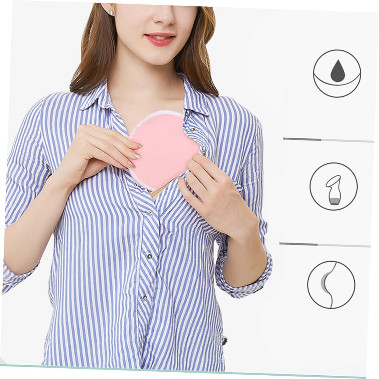 16Pcs Pads Cotton Rounds for Face Eyes Makeup Remover Pads Washable Reusable Mixed Colors image number 2