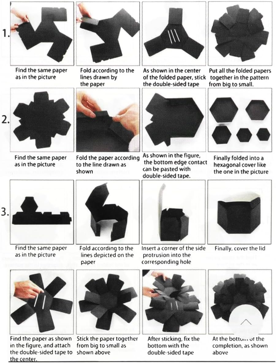 Explosion Box Bouncing Surprise Gift Box DIY Explosion Gift Box with 6 Faces Handmade Photo Hexagon Box Love Memory DIY Photo Album Commemorative Album for Birthday Valentine'S Day and Christmas image number 3