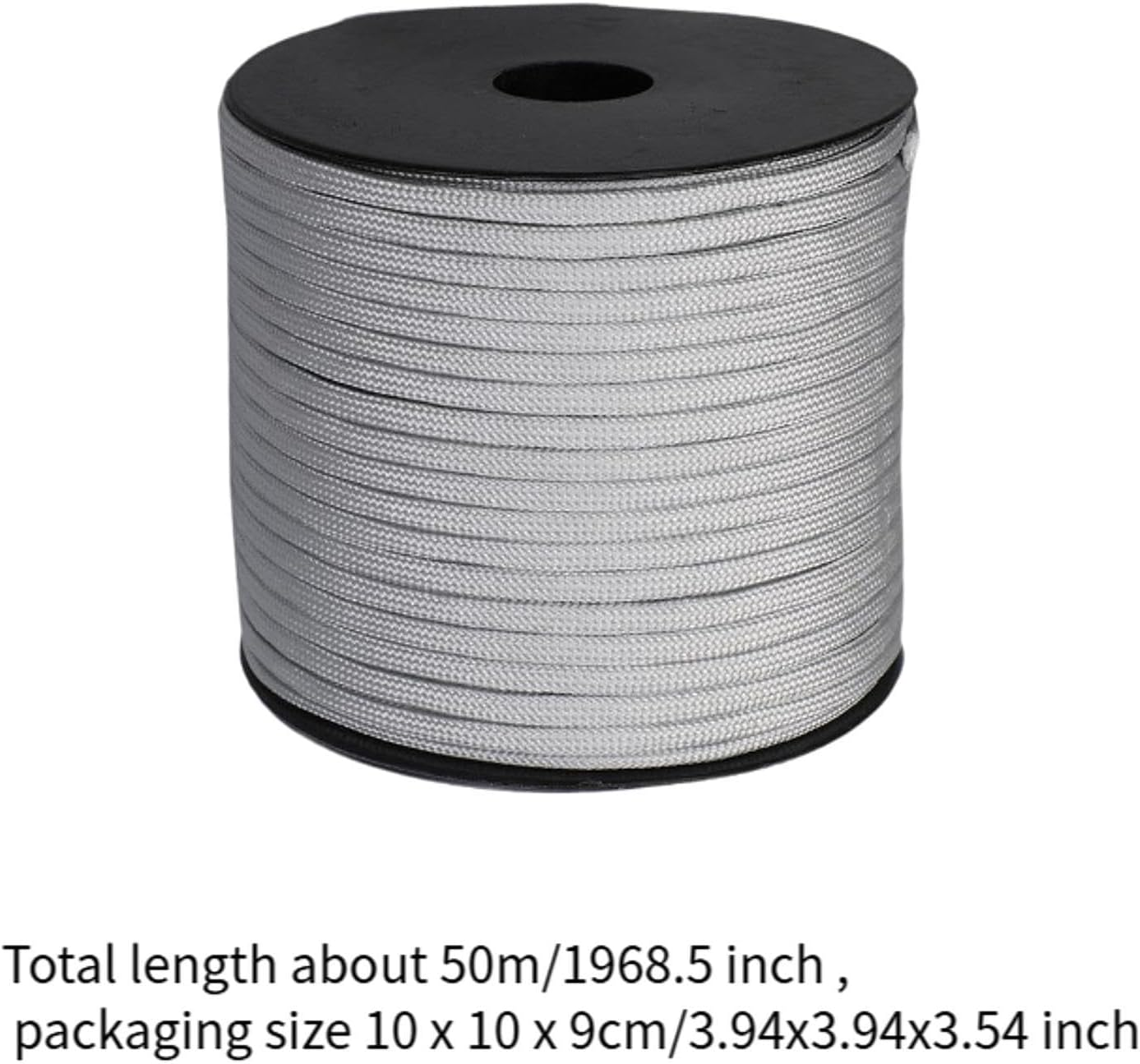 Eigell Camping Paracord Tent Rope Versatile 4Mm Craft DIY Strong Camping Rope Parachute Cord for Outdoor Emergency Camping Bracelet - Silver Gray image number 3